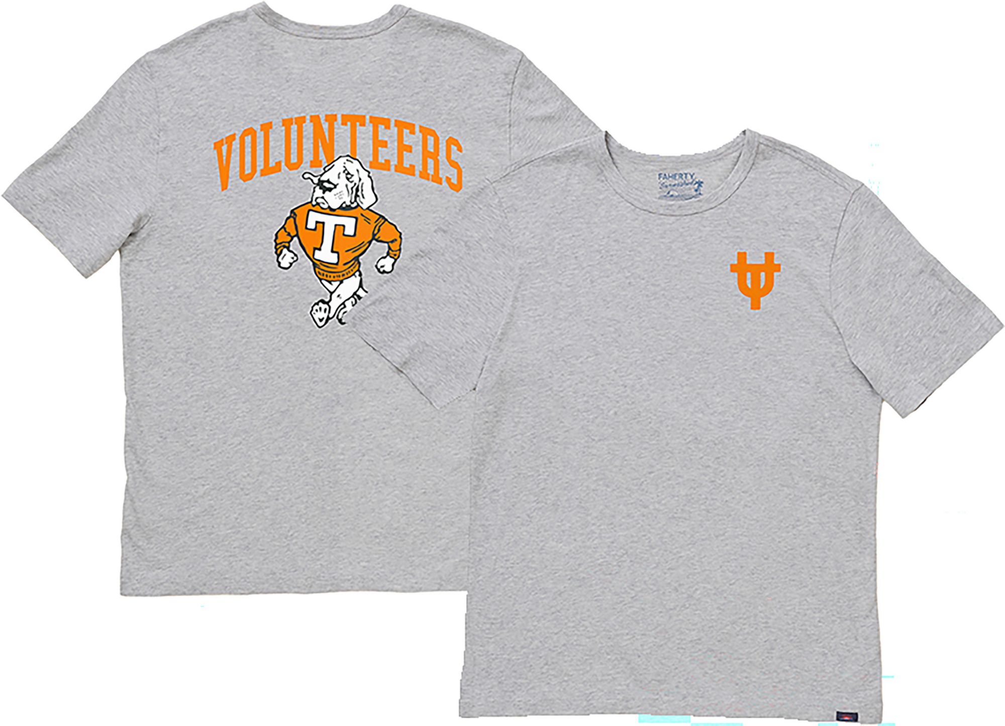 Faherty Men's Tennessee Volunteers Granite Heather Sunwashed T