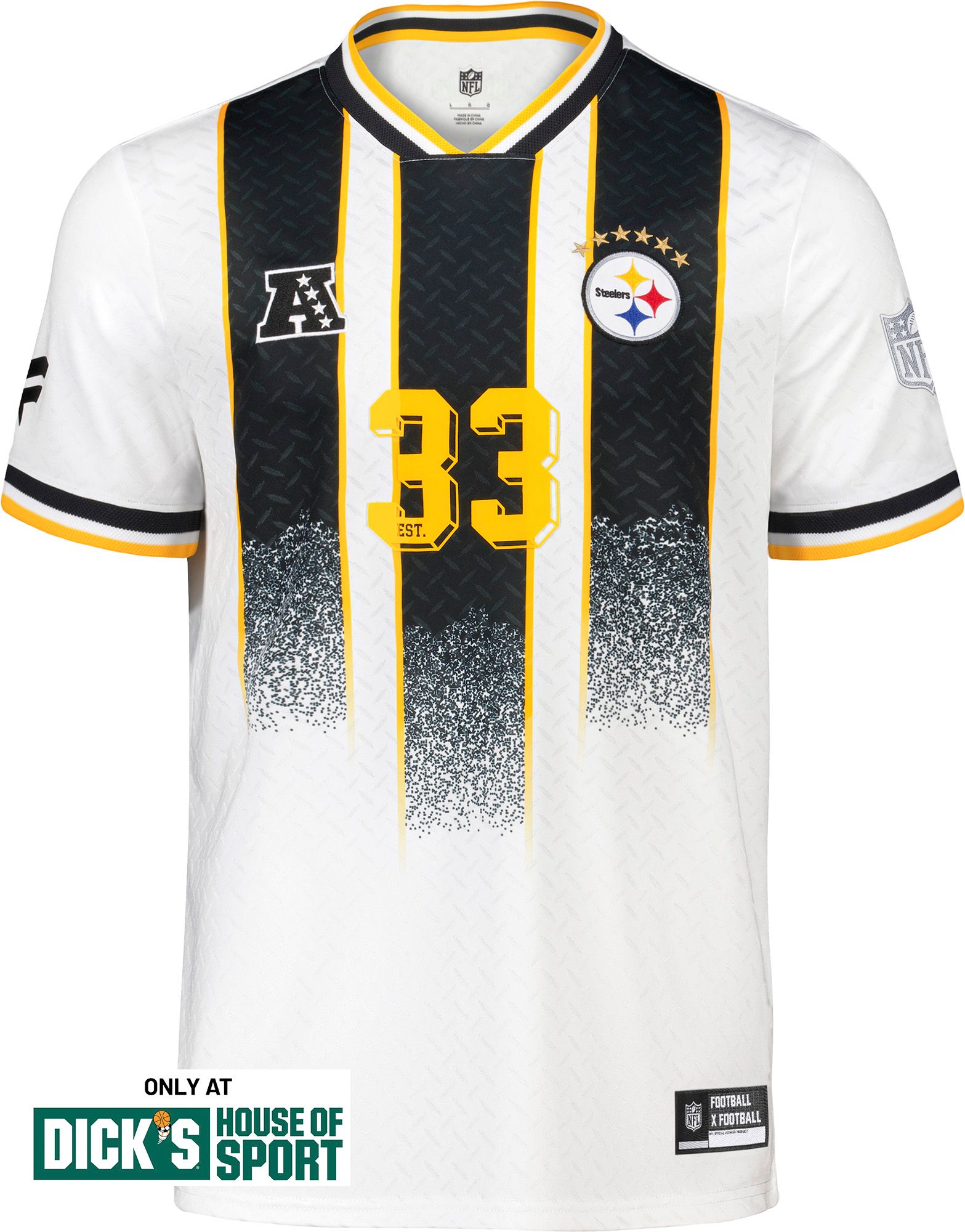 NFL Men's Pittsburgh Steelers Football x Football Soccer Jersey