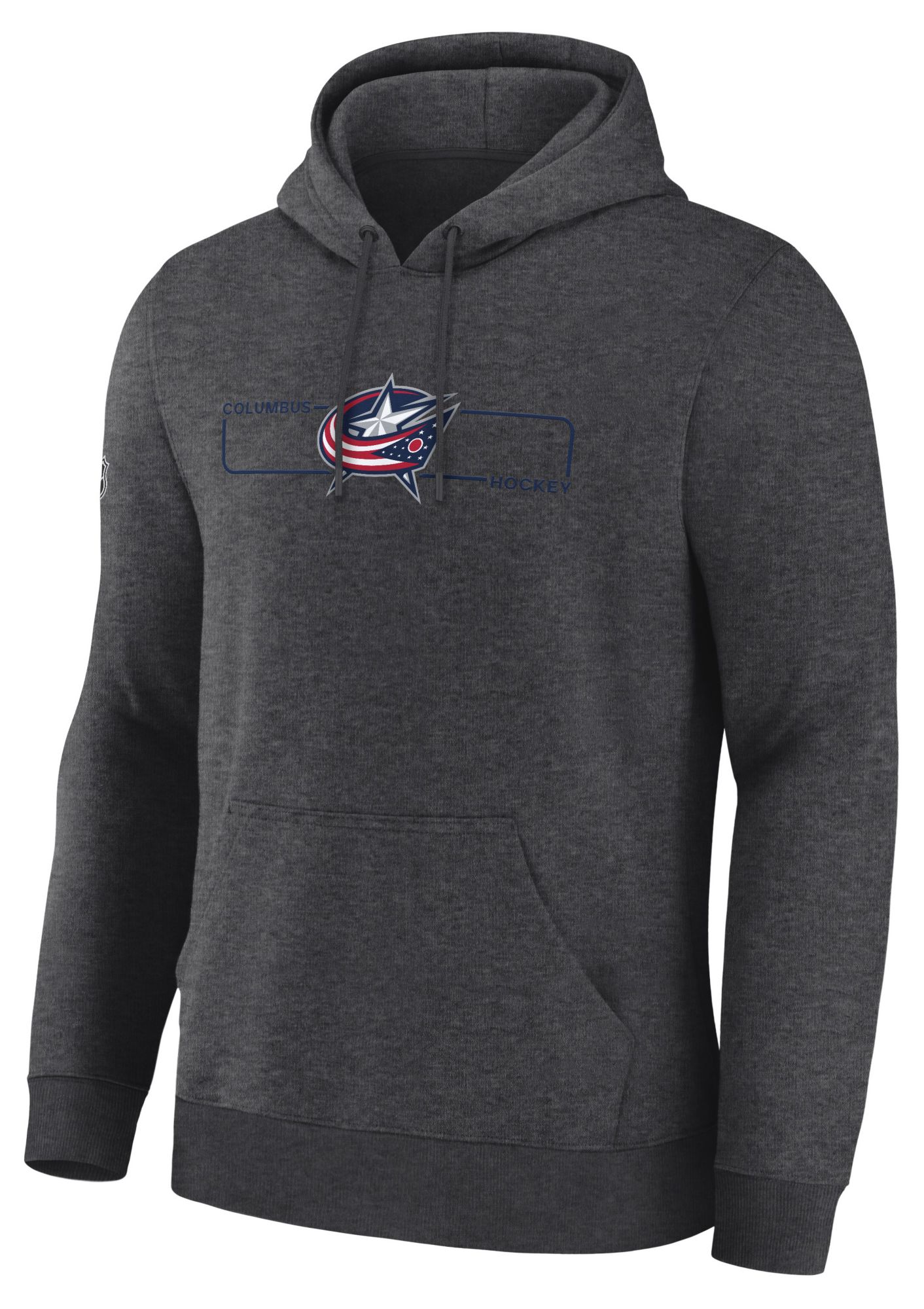 スノーボードジャケット 撥水黒/グレー/青Lサイズ NHL Men's Columbus Blue Jackets Charcoal Heather Rink Primary