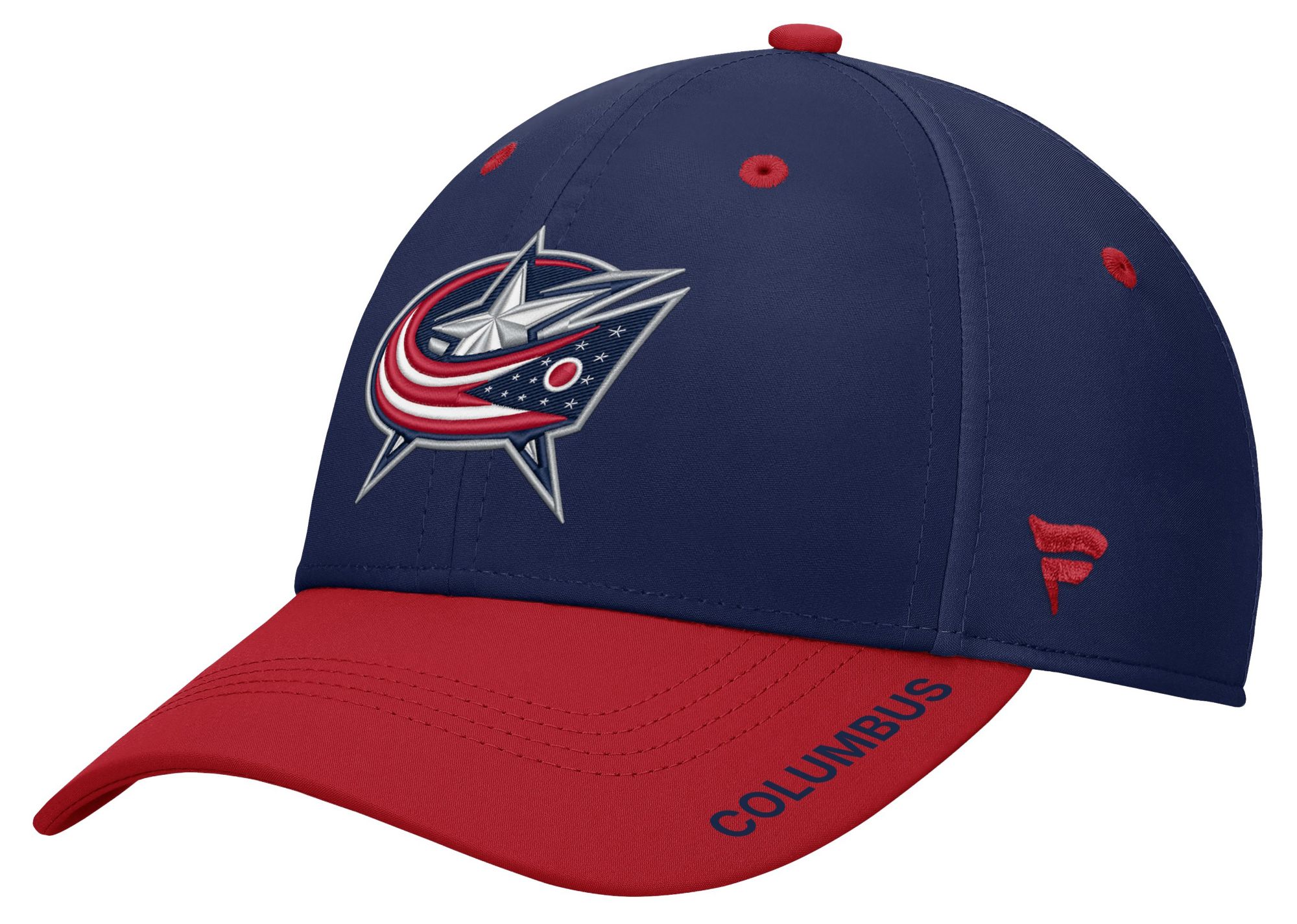 NHL Men's Columbus Blue Jackets Navy Rink Flex Fit Hat | Dick's