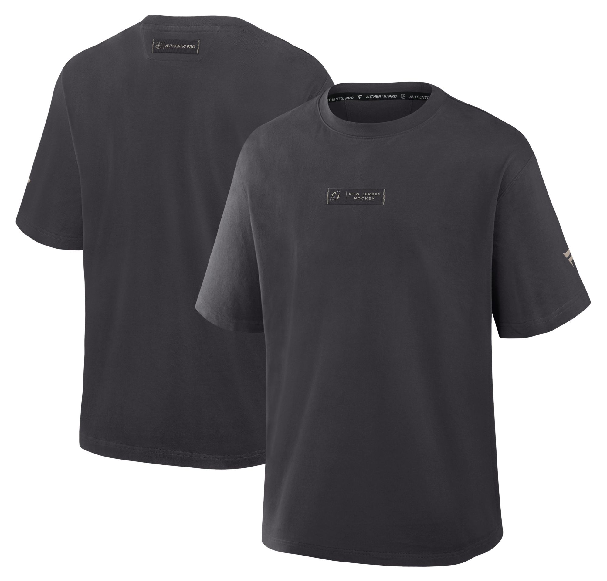 NHL Men's New Jersey Devils Authentic Pro Road Heavyweight T-Shirt