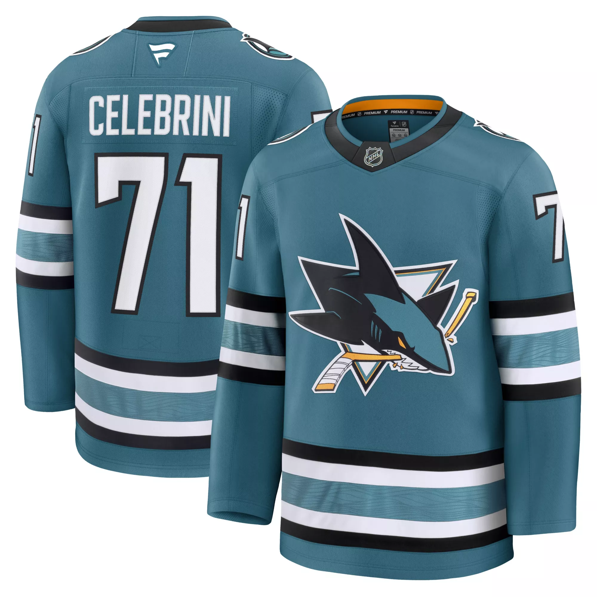 NHL Men's San Jose Sharks Macklin Celebrini #71 Blue Authentic Home Jersey