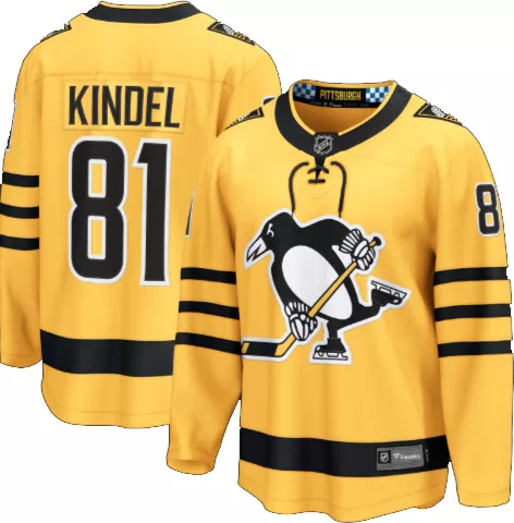 NHL Men's Pittsburgh Penguins Yellow Ben Kindel #81 Alternate Breakaway Replica Jersey
