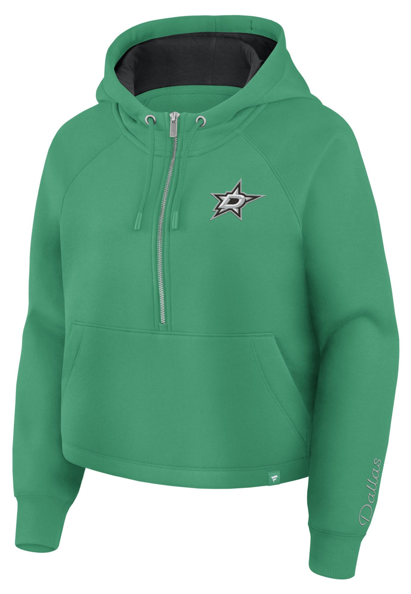 NHL Women's Dallas Stars Green and Black Unyielding Effort 1/2 Zip