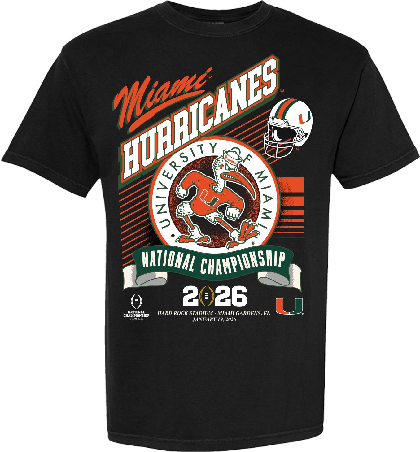 Something Inked Adult Miami Hurricanes Mascot 2026 CFP National
