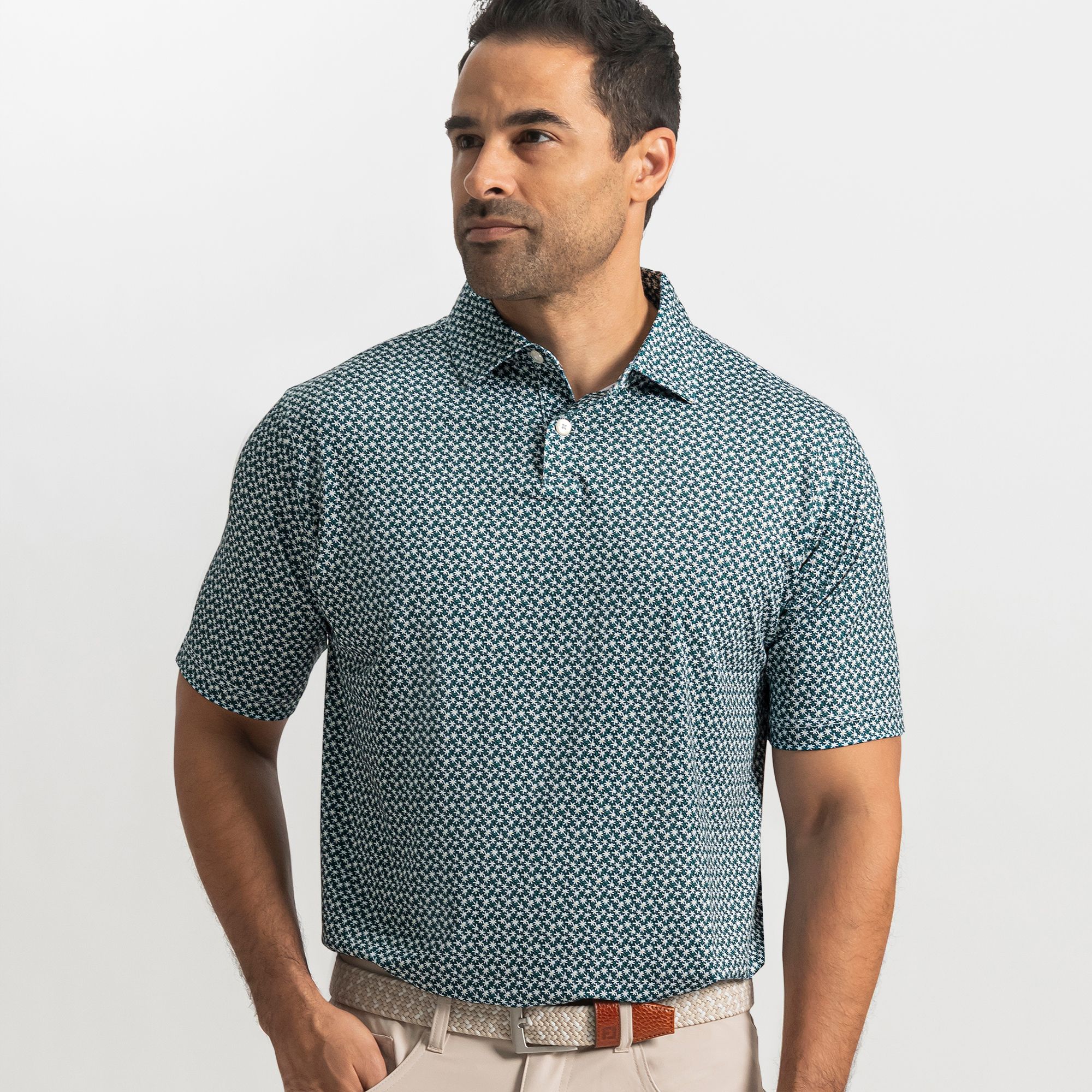 Off Shirts メンズウェア L Polo Pile golfickers White-