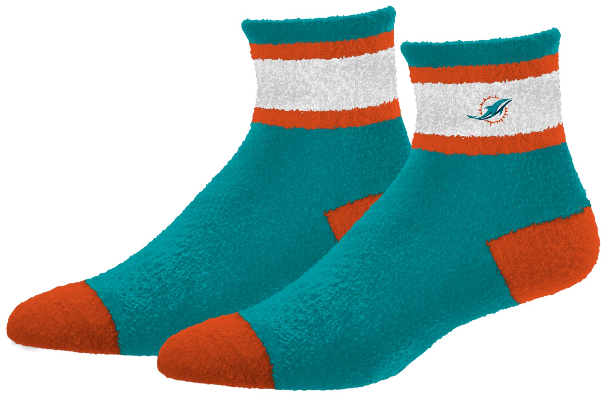 For Bare Feet Adult Miami Dolphins Teal Cozy Socks | Dick's