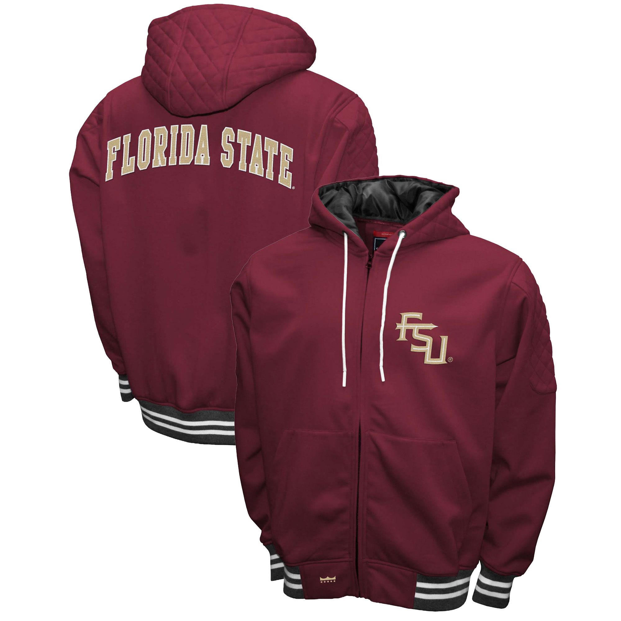 Franchise Club Men's Florida State Seminoles Garnet Grind Full-Zip