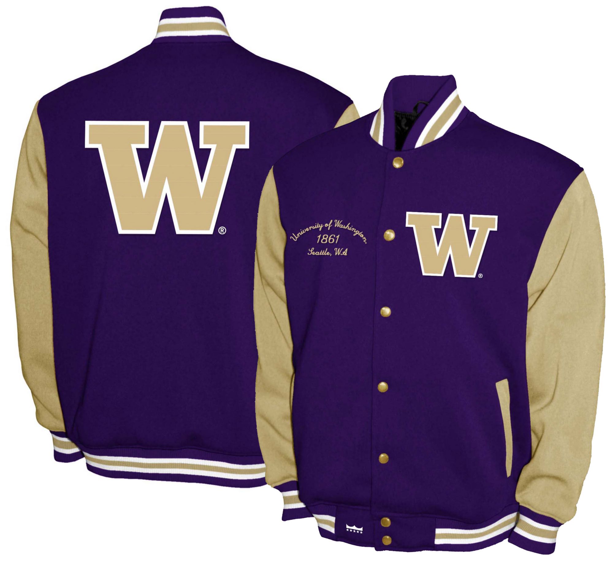 Franchise Club Men's Washington Huskies Purple Fleece Varsity