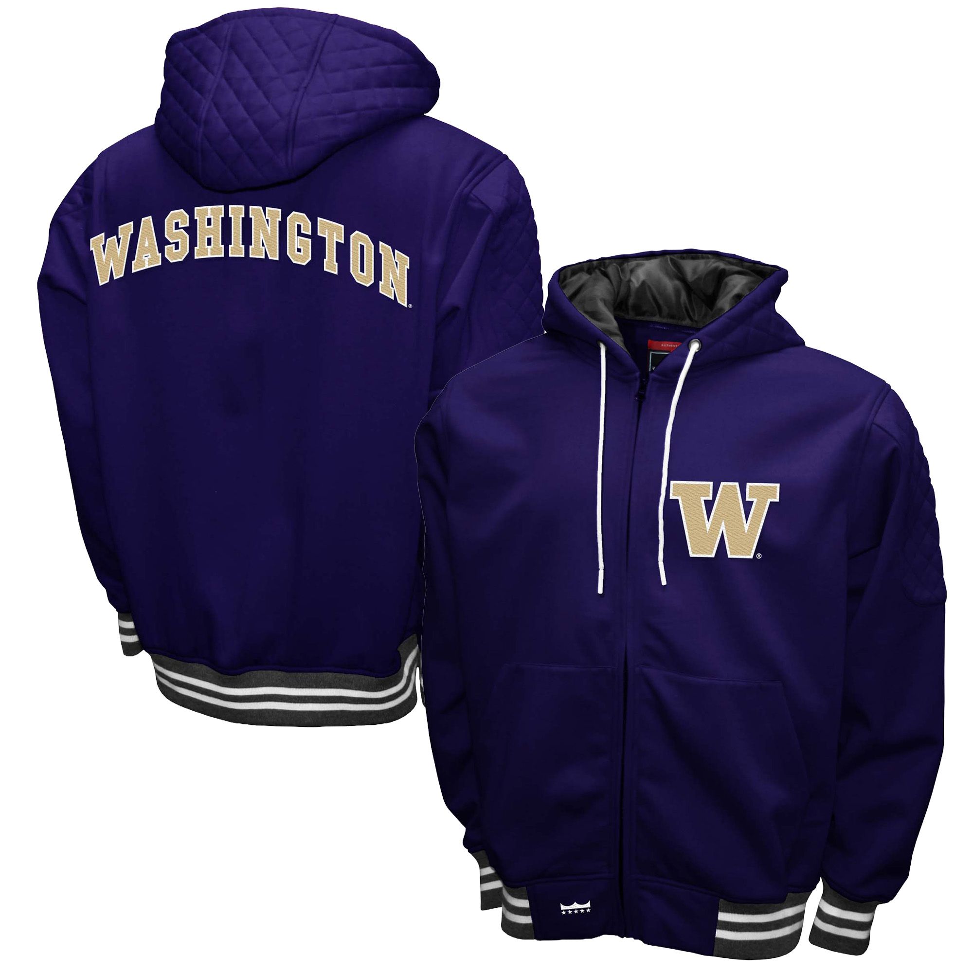 Franchise Club Men's Washington Huskies Purple Grind Full-Zip