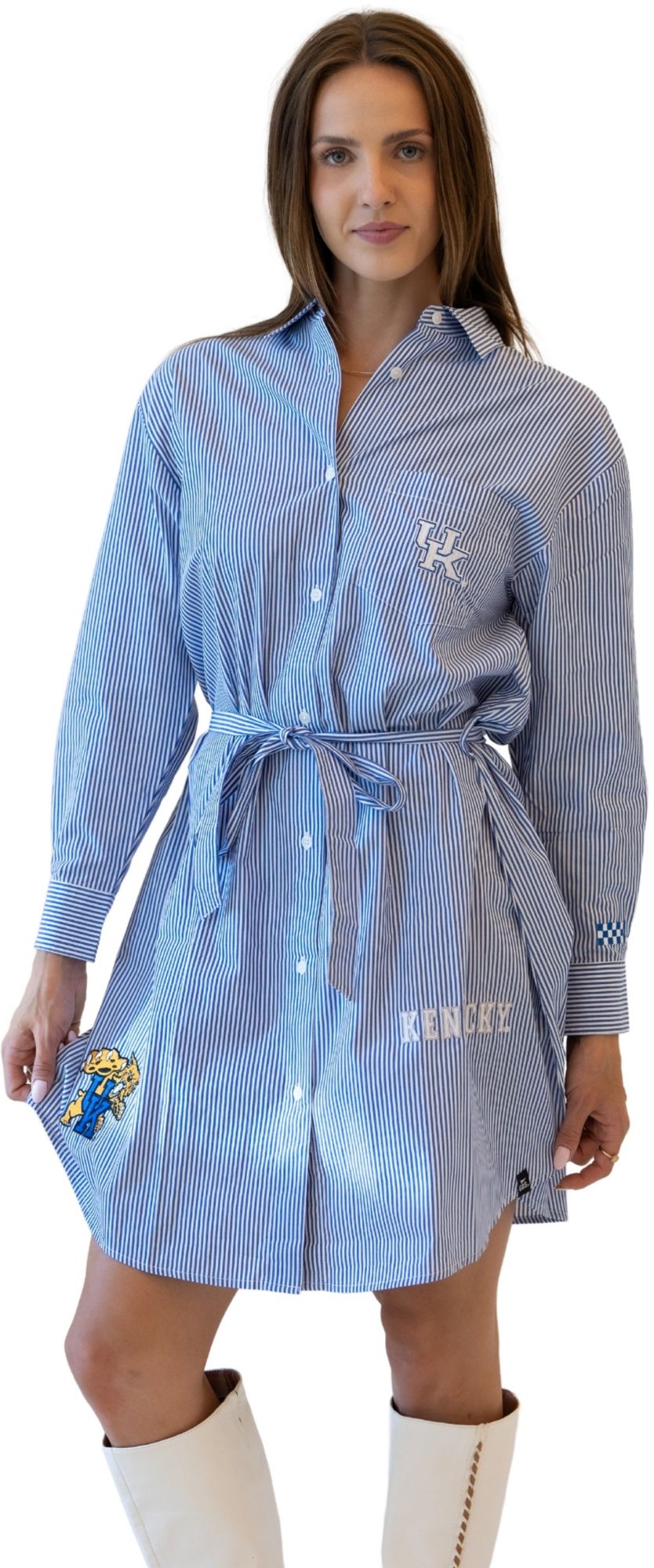 blue dress gameday Social Women's Kentucky Wildcats Star Player Dress, Large, Pay With:290 Qs (Silkroll Fee: $7.25) AIRE by Ari baddie Royal Blue multiway dress Featuring unique sequin football