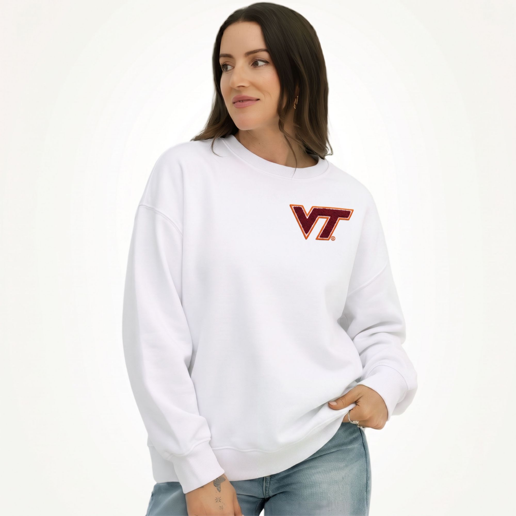 Gameday Social Women's Virginia Tech Hokies White Suave Suede