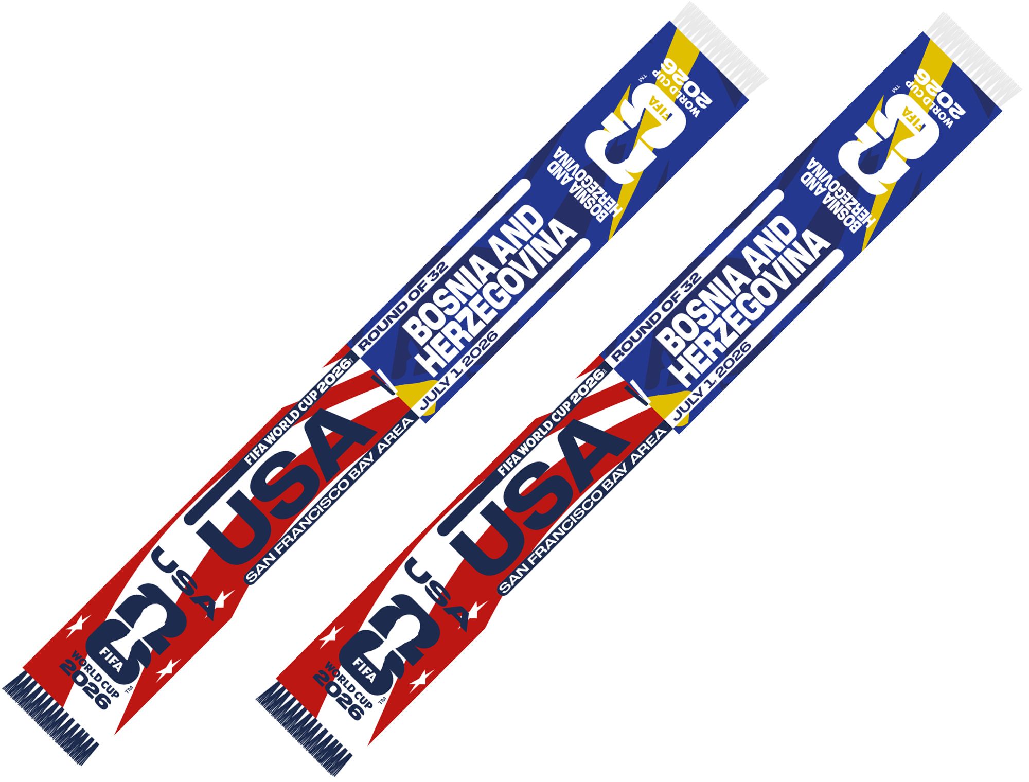 Global Scarves USMNT VS Bosnia and Herzegovina 2026 FIFA World Cup