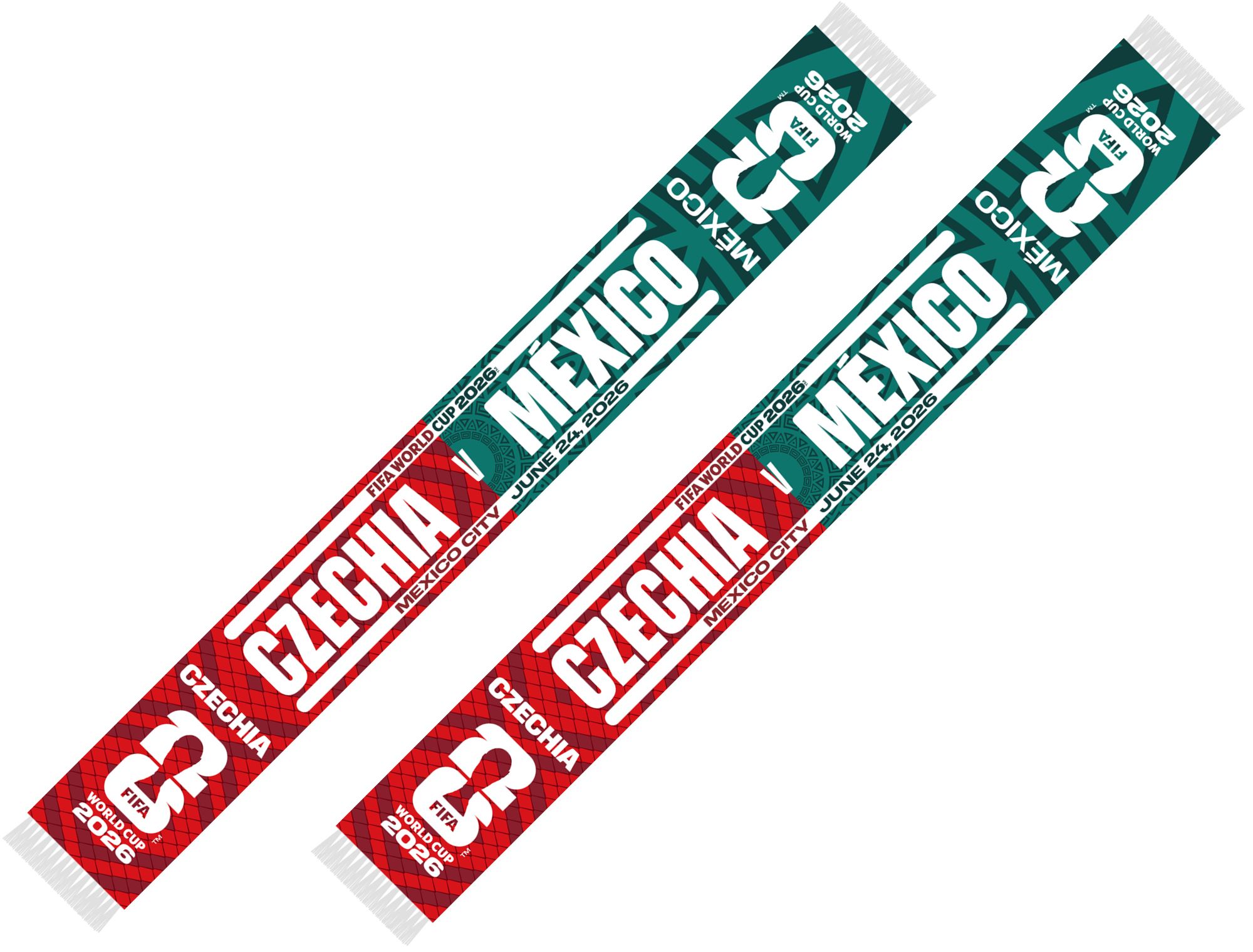 Global Scarves Czechia VS Mexico 2026 FIFA World Cup Matchup Scarf