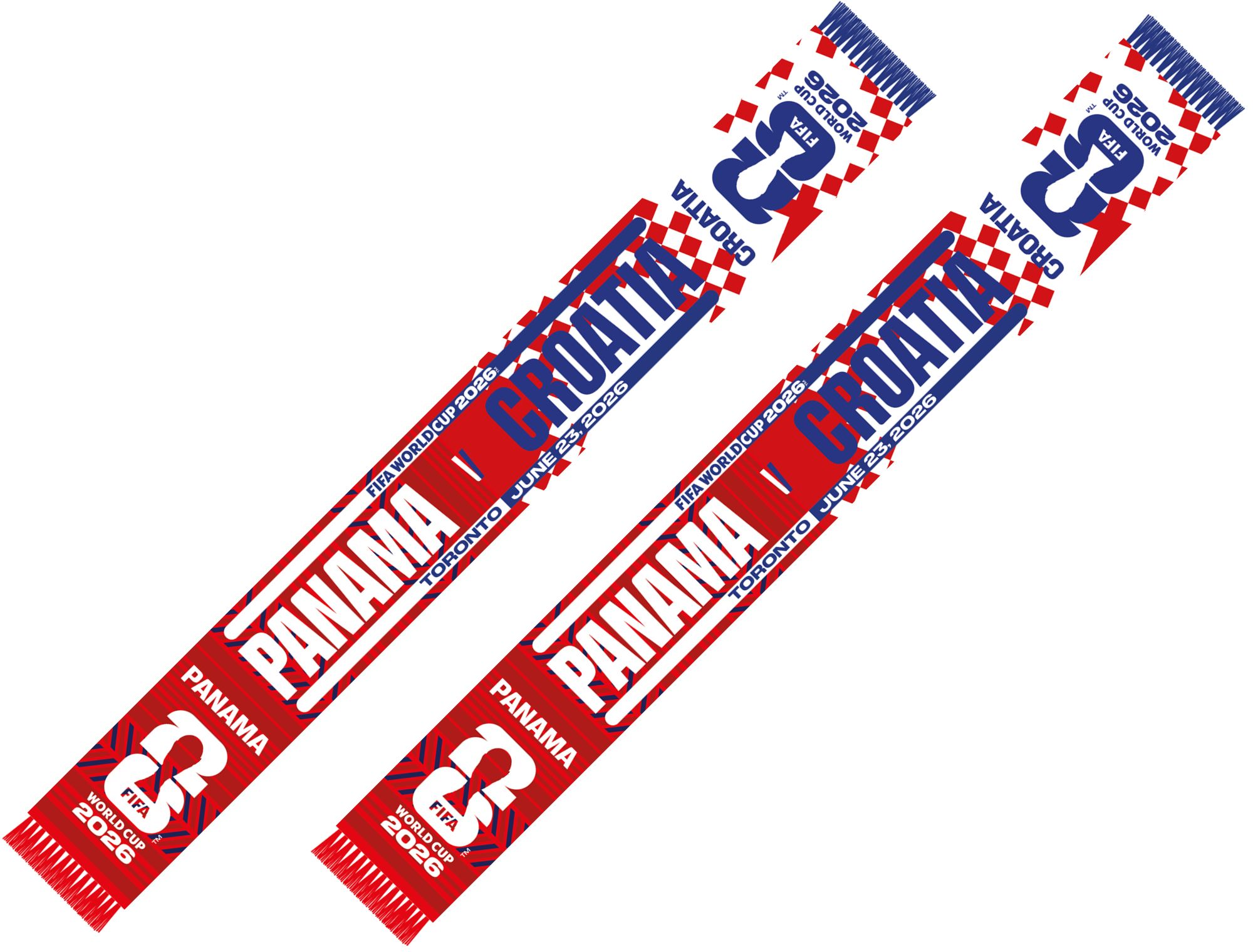 Global Scarves Panama VS Croatia 2026 FIFA World Cup Matchup Scarf