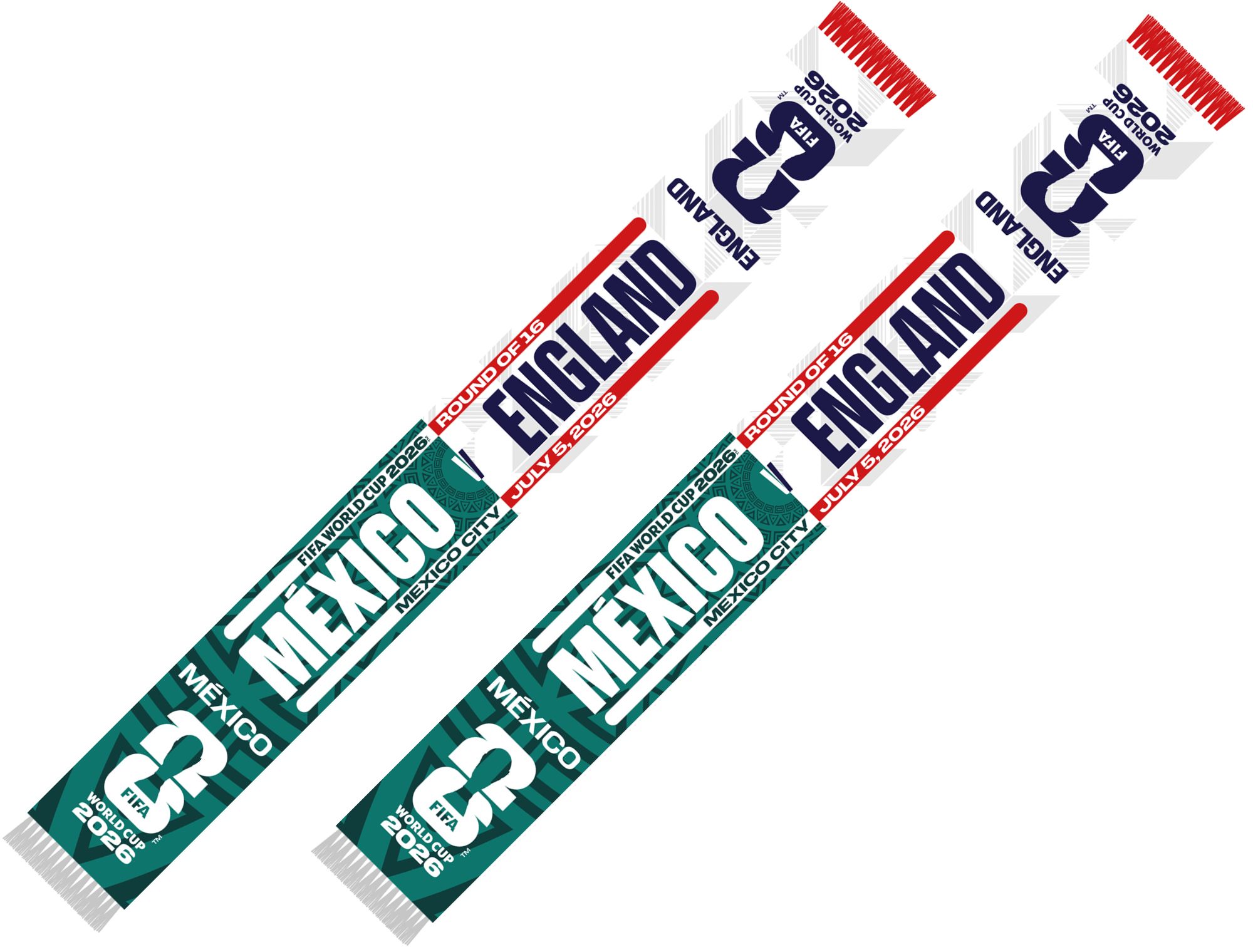 Global Scarves Mexico VS England 2026 FIFA World Cup Matchup Scarf