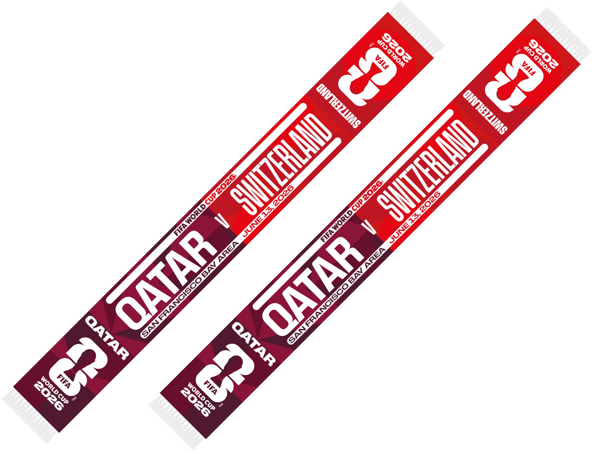 Global Scarves Qatar VS Switzerland 2026 FIFA World Cup Matchup
