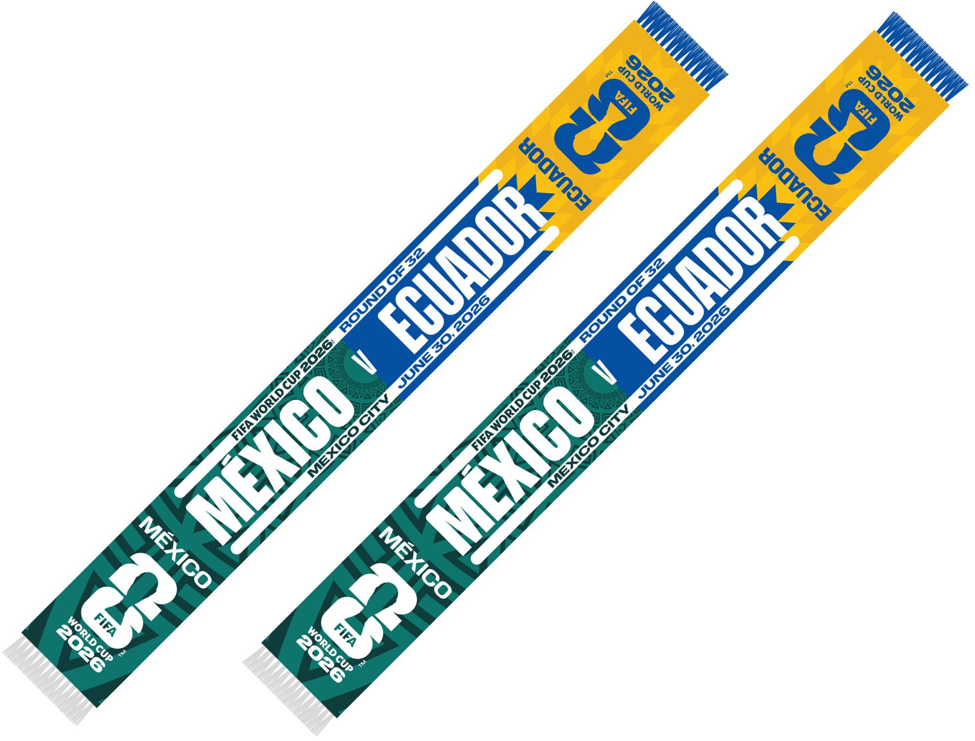 Global Scarves Mexico VS Ecuador 2026 FIFA World Cup Matchup Scarf