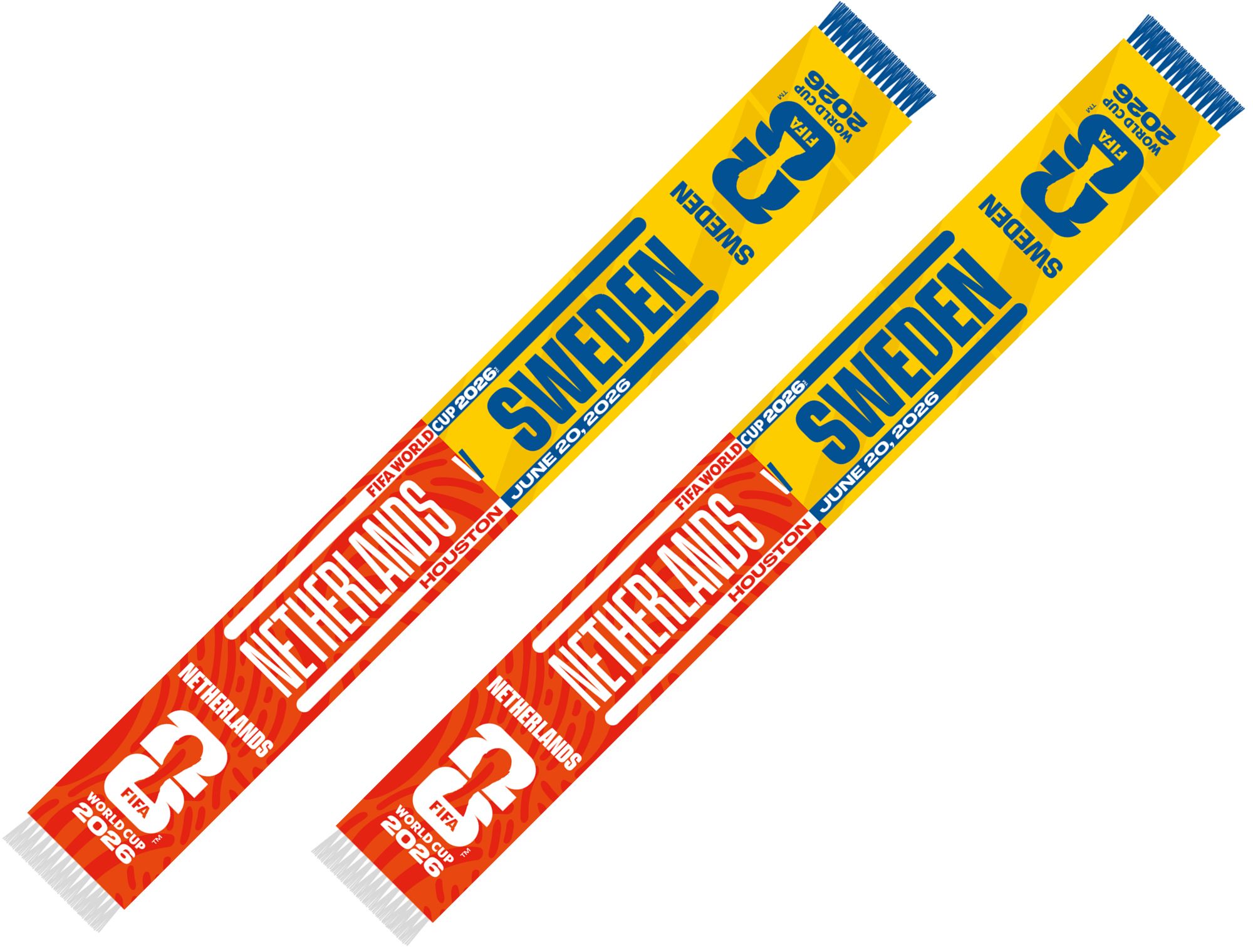 Global Scarves Netherlands VS Sweden 2026 FIFA World Cup Matchup