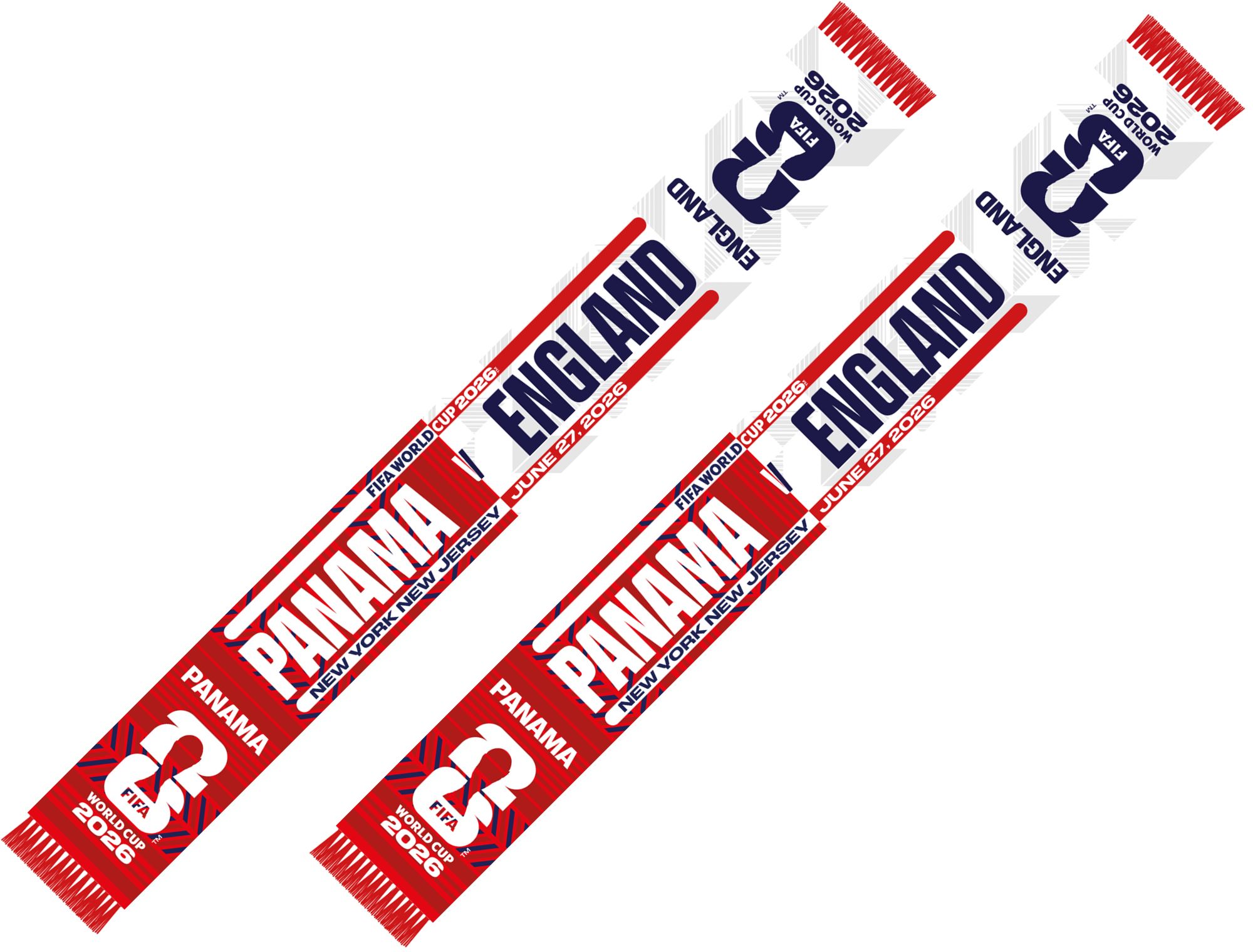Global Scarves Panama VS England 2026 FIFA World Cup Matchup Scarf