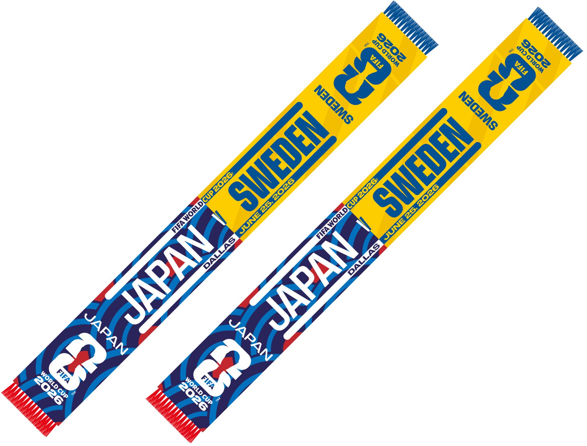 Global Scarves Japan VS Sweden 2026 FIFA World Cup Matchup Scarf