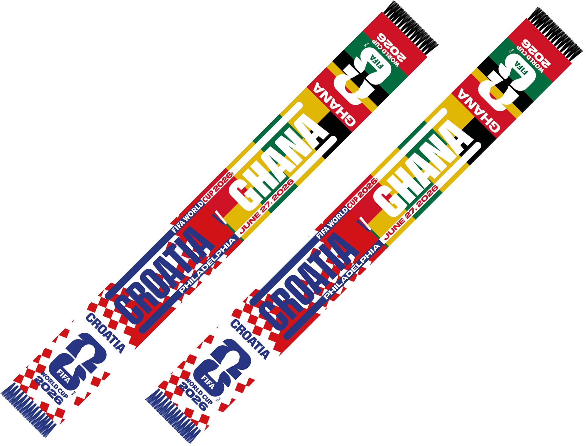 Global Scarves Croatia VS Ghana 2026 FIFA World Cup Matchup Scarf
