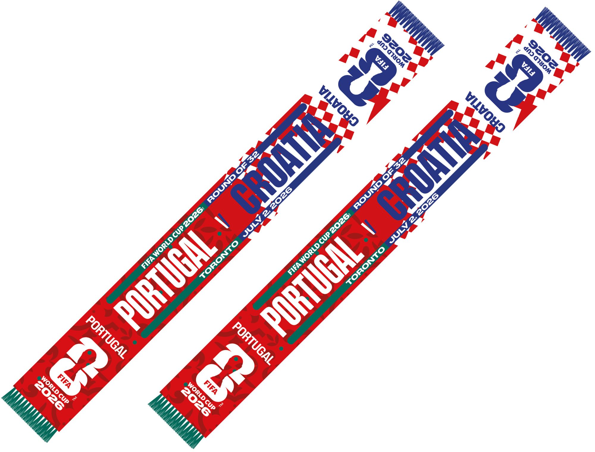 Global Scarves Portugal VS Croatia 2026 FIFA World Cup Matchup