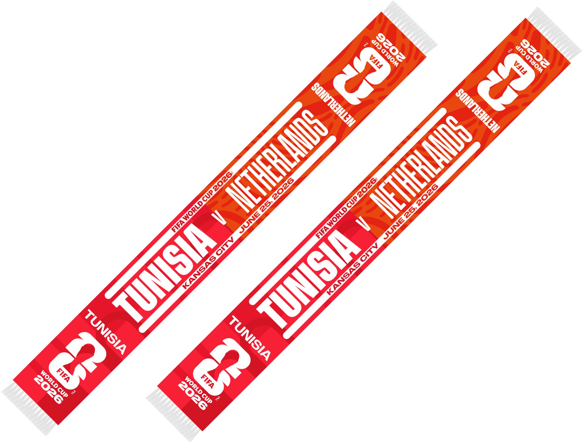 Global Scarves Tunisia VS Netherlands 2026 FIFA World Cup Matchup