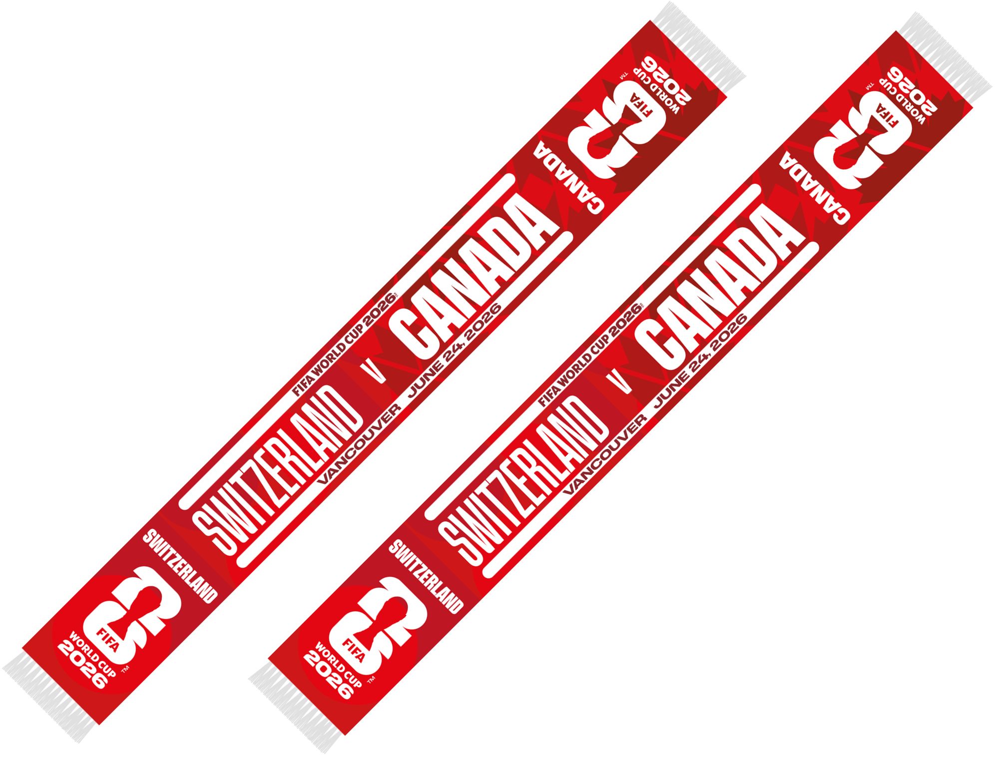 Global Scarves Switzerland VS Canada 2026 FIFA World Cup Matchup