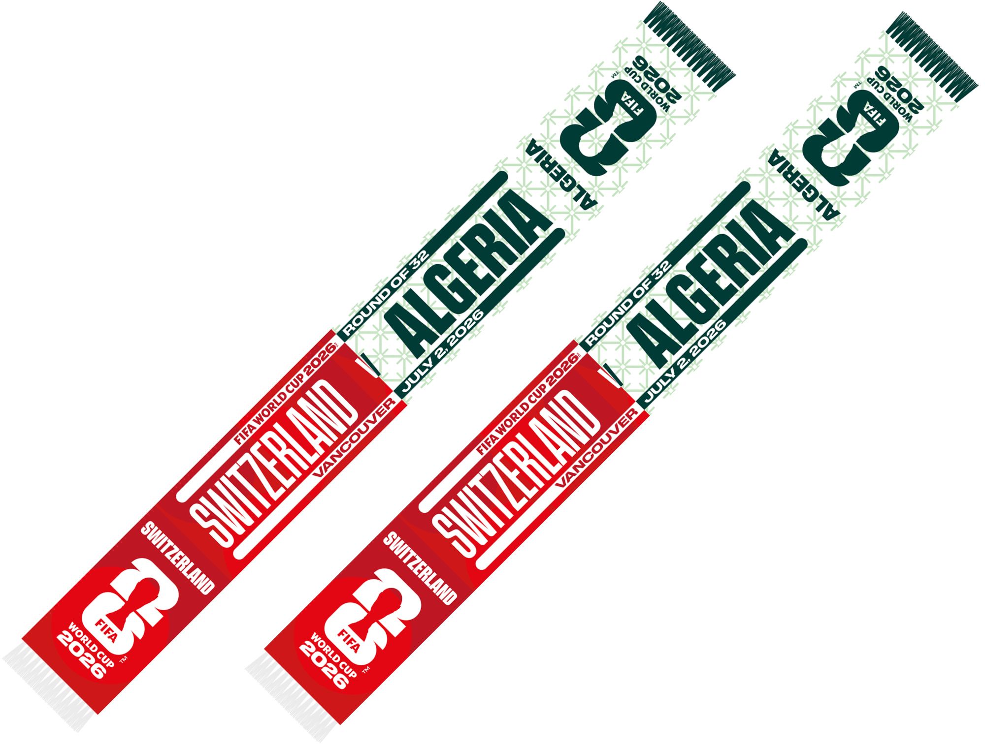 Global Scarves Switzerland VS Algeria 2026 FIFA World Cup Matchup