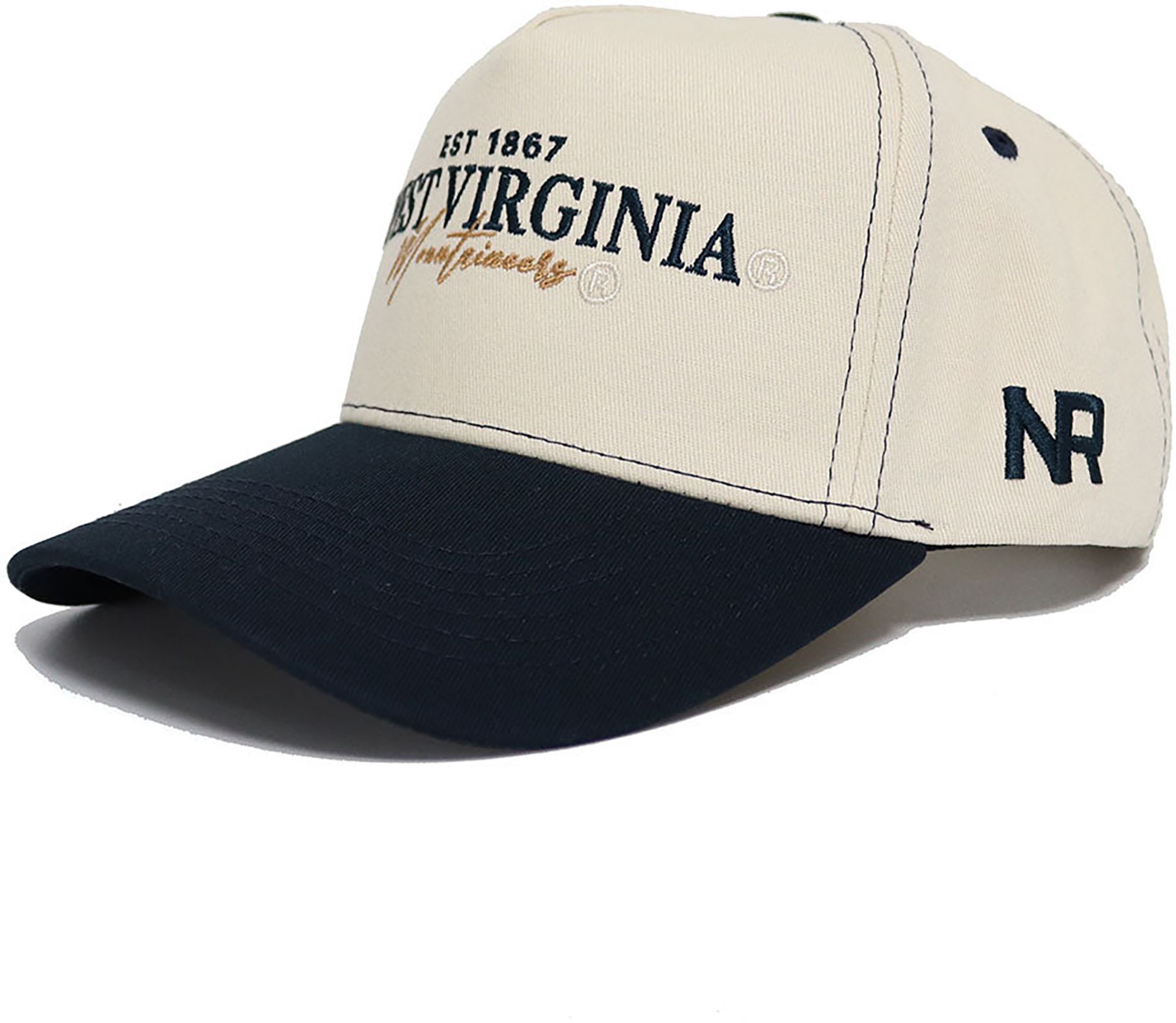 No Rivals Adult West Virginia Mountaineers Navy Vintage Adjustable