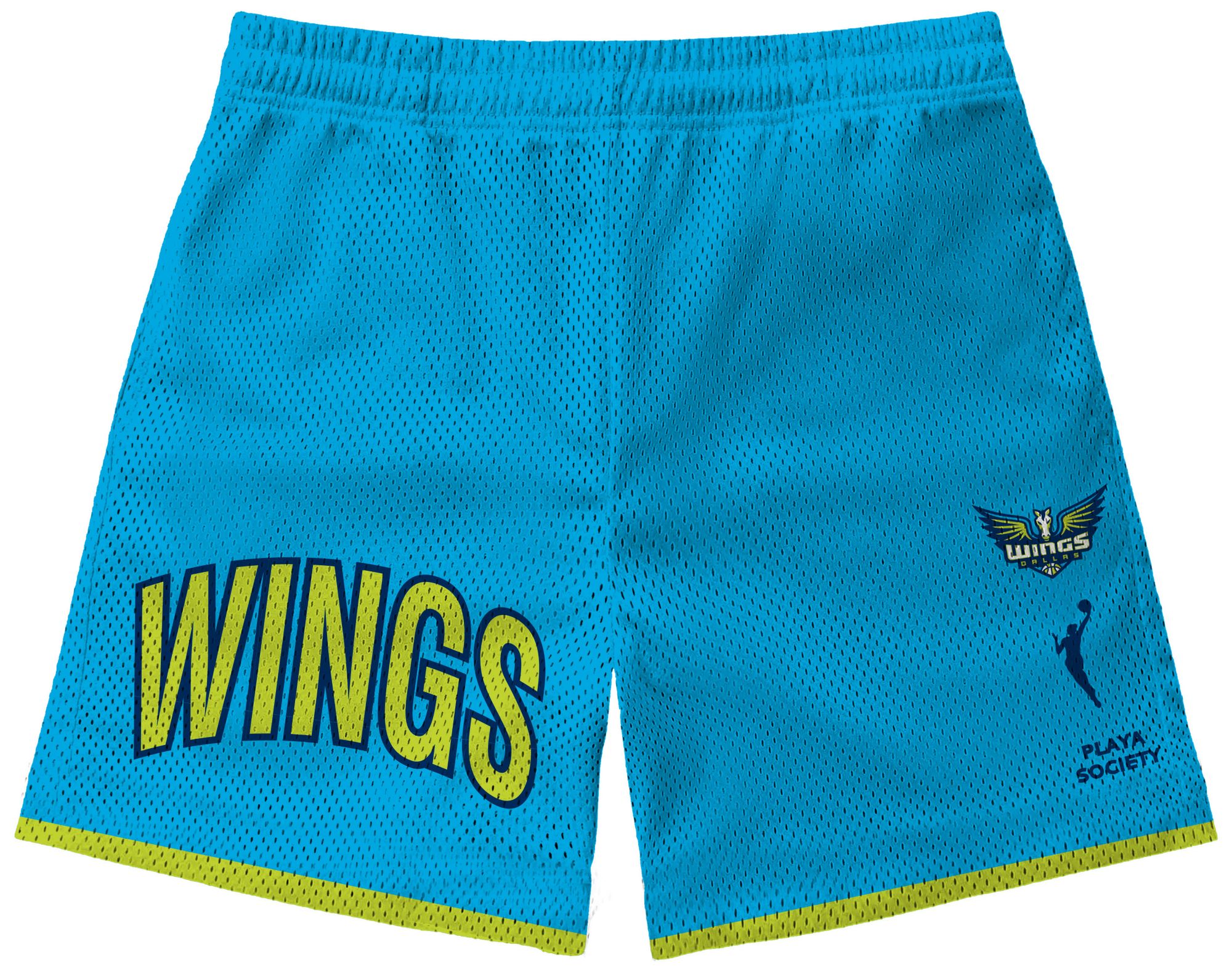 PLAYA SOCIETY Men's Minnesota Wings Blue Wordmark Team Shorts
