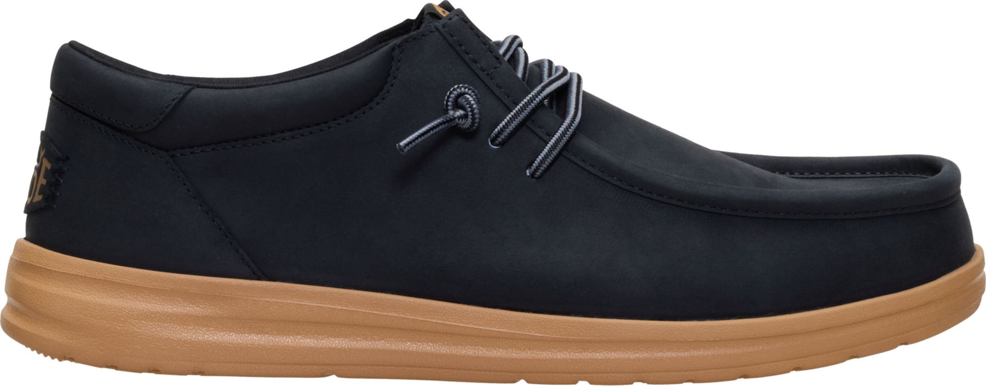 Hey Dude Men's Paul Full Grain Leather Shoes, Size 12, Black