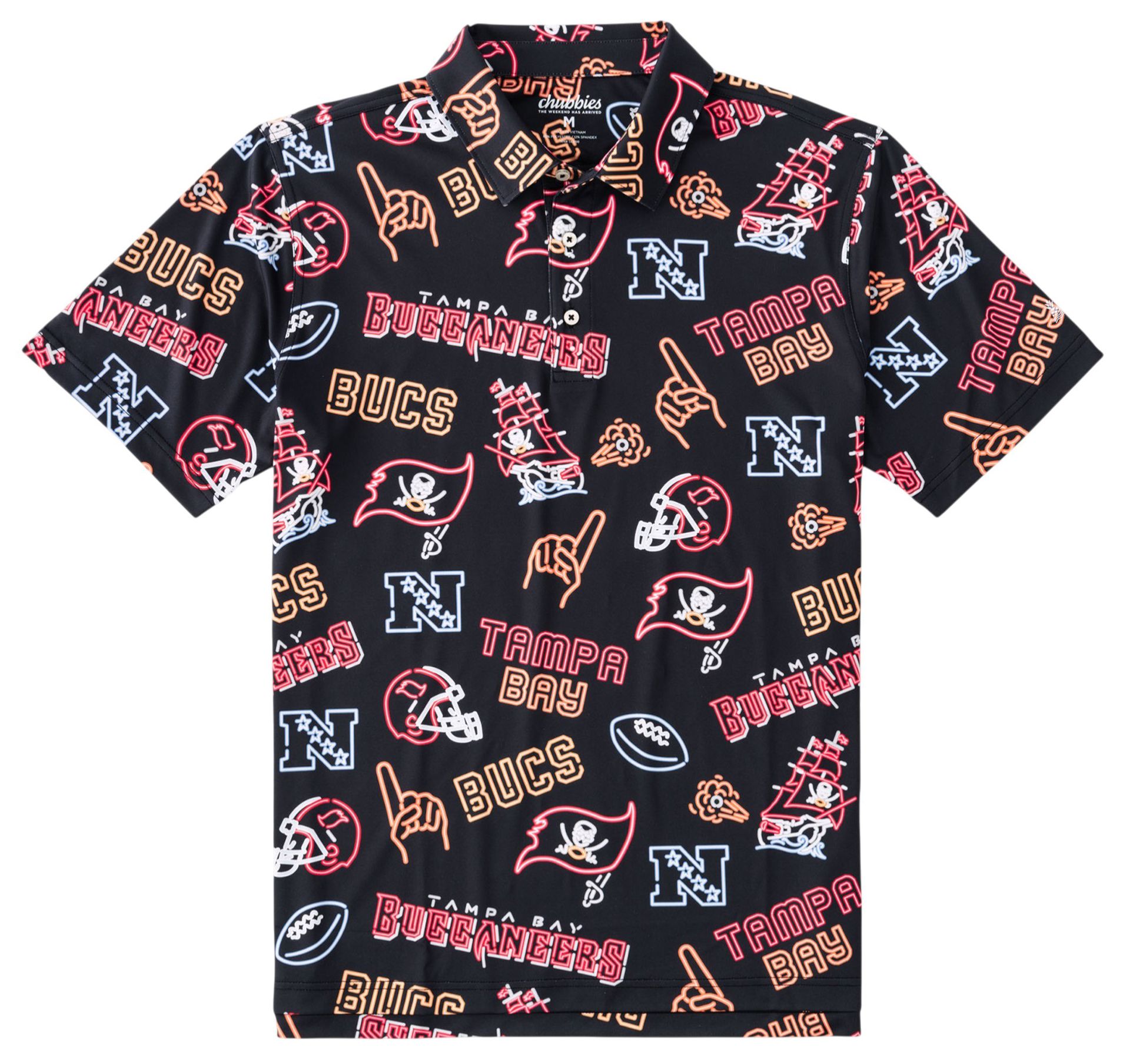 chubbies Men's Tampa Bay Buccaneers Black Neon Polo | Dick's