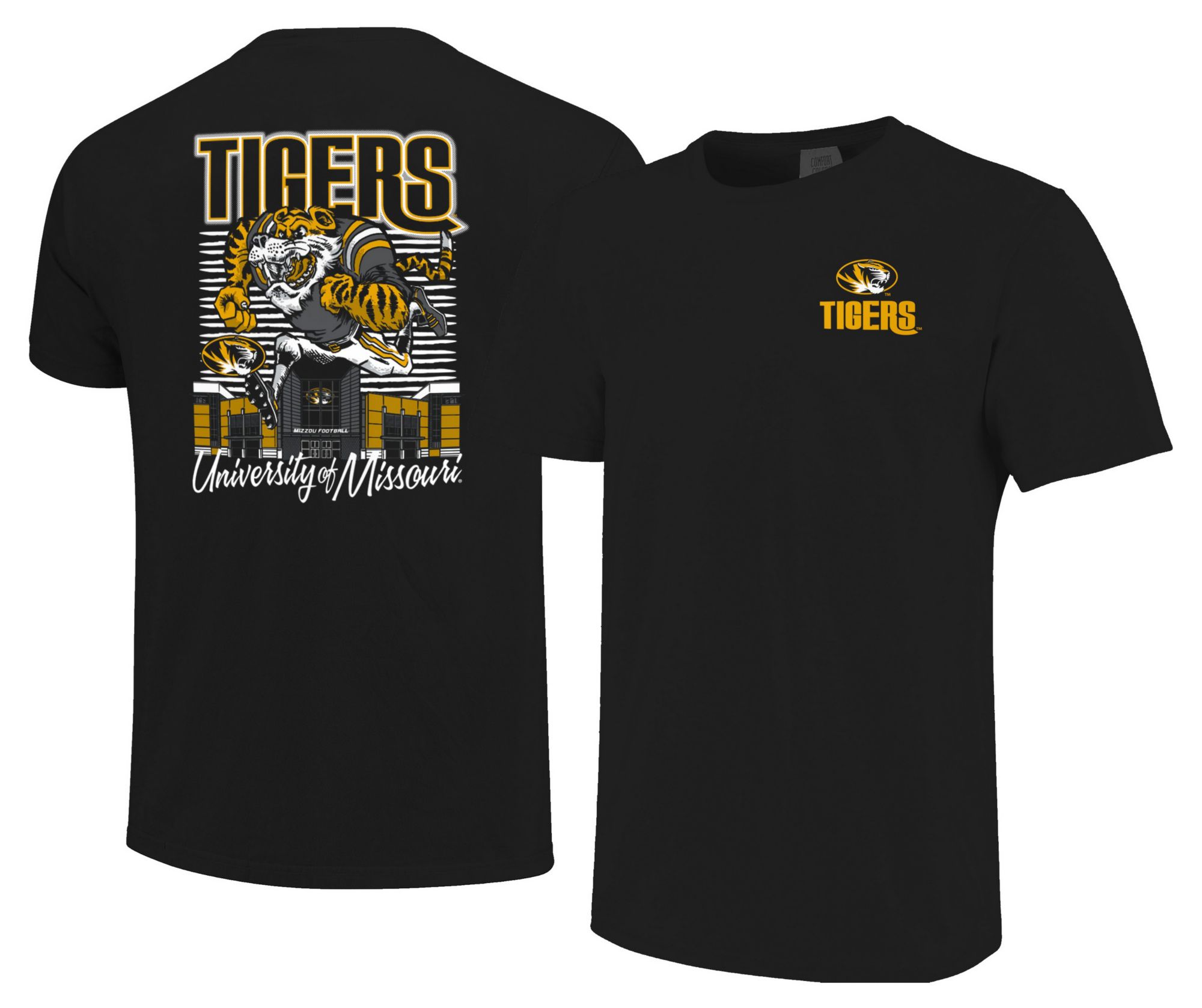 Image One Men's Missouri Tigers Black Drop Shadow T-Shirt | Dick's