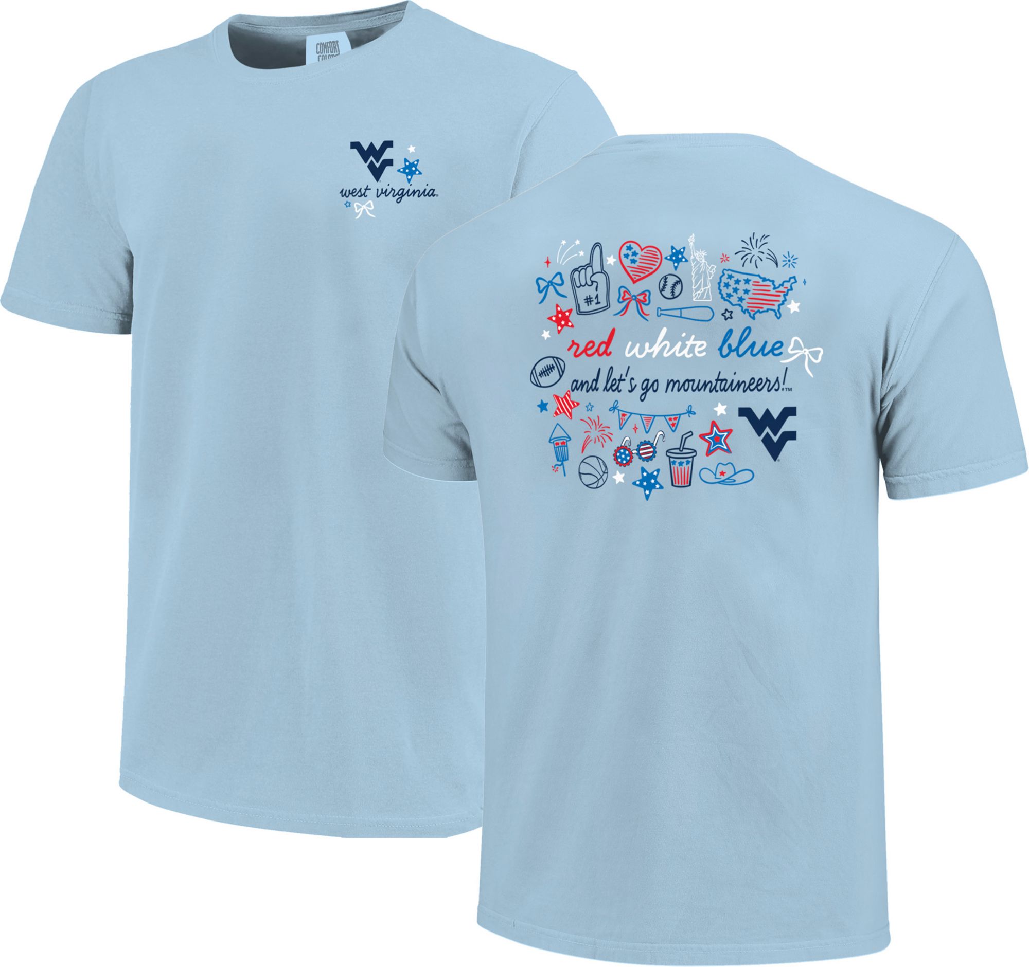 Image One Women's West Virginia Mountaineers Hydrangea Americana T
