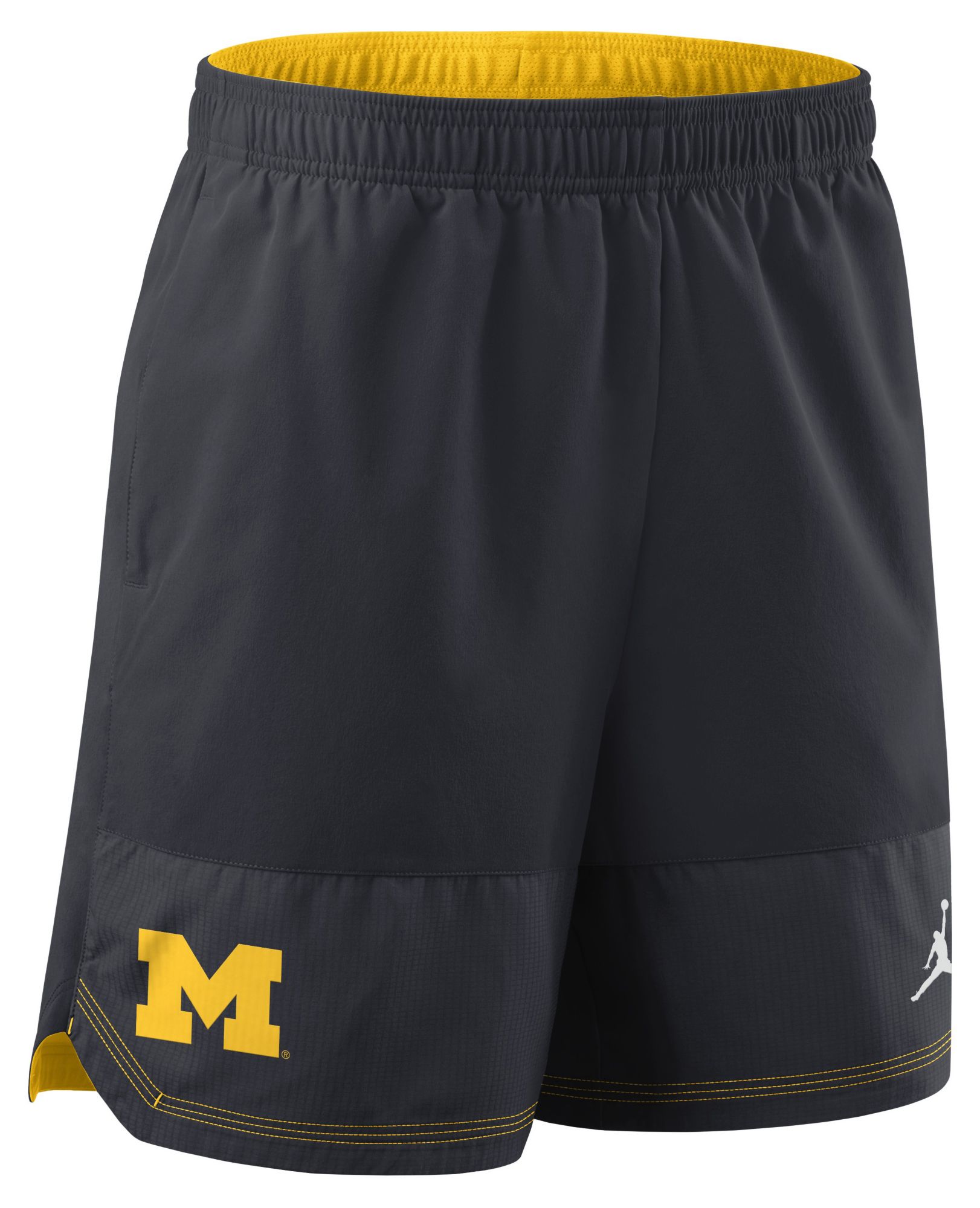 Jordan Men's Michigan Wolverines Blue Dri-Fit Woven Shorts