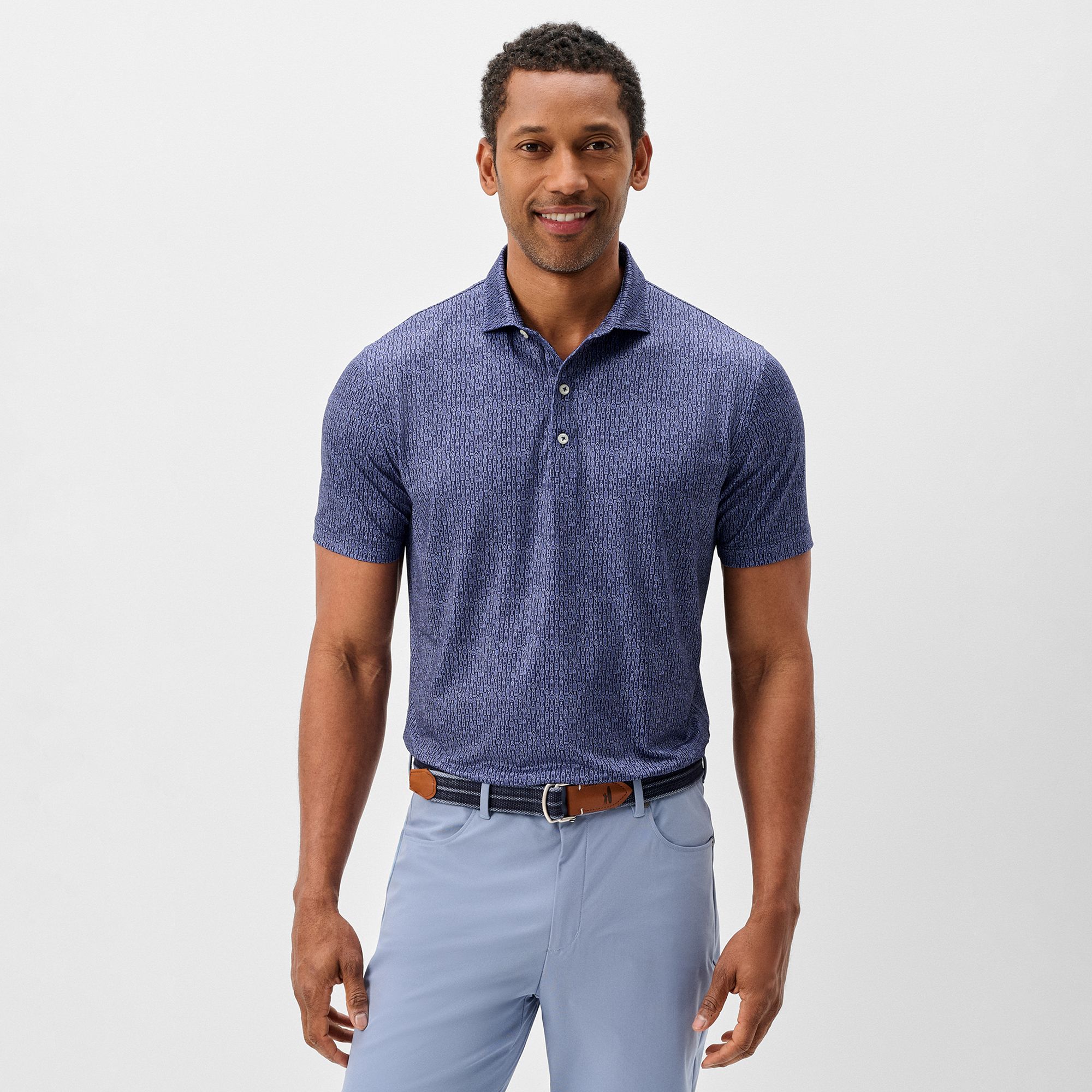 Johnnie-O Men's Bars Open Original Performance Jersey Golf Polo