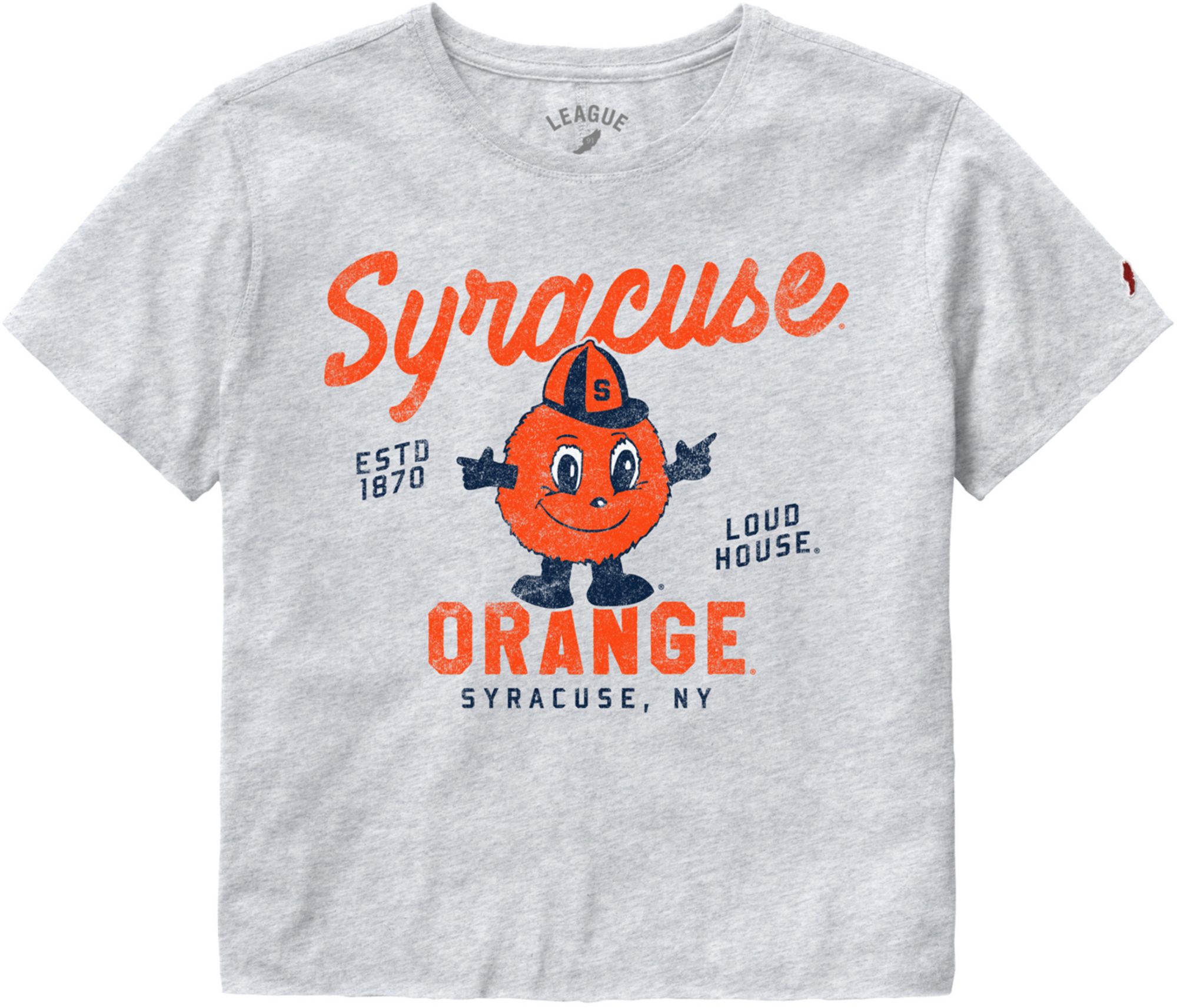 League-Legacy Women's Syracuse Orange Gray Clothesline Cropped T