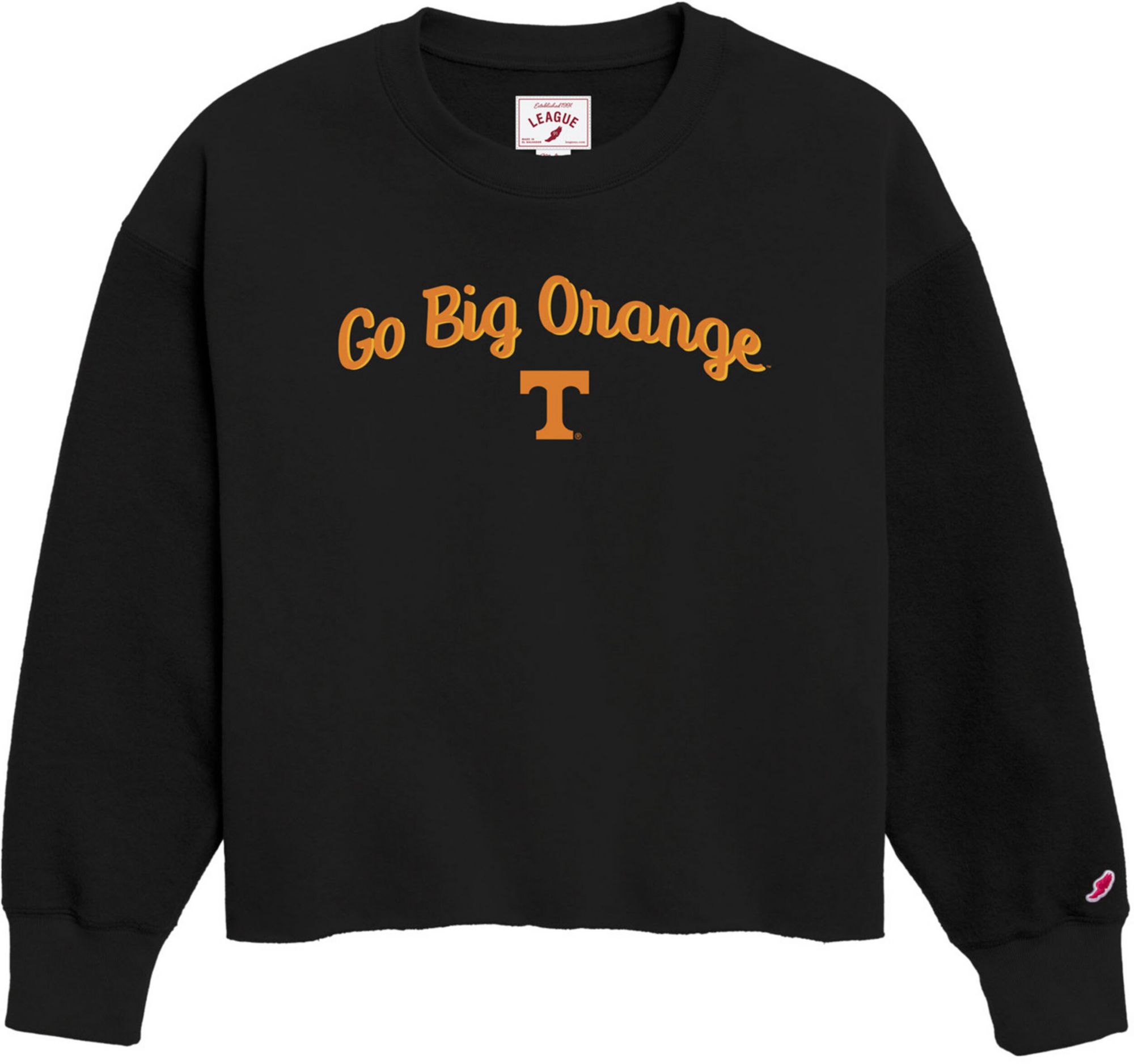 League-Legacy Women's Tennessee Volunteers Black Go Big Crewneck