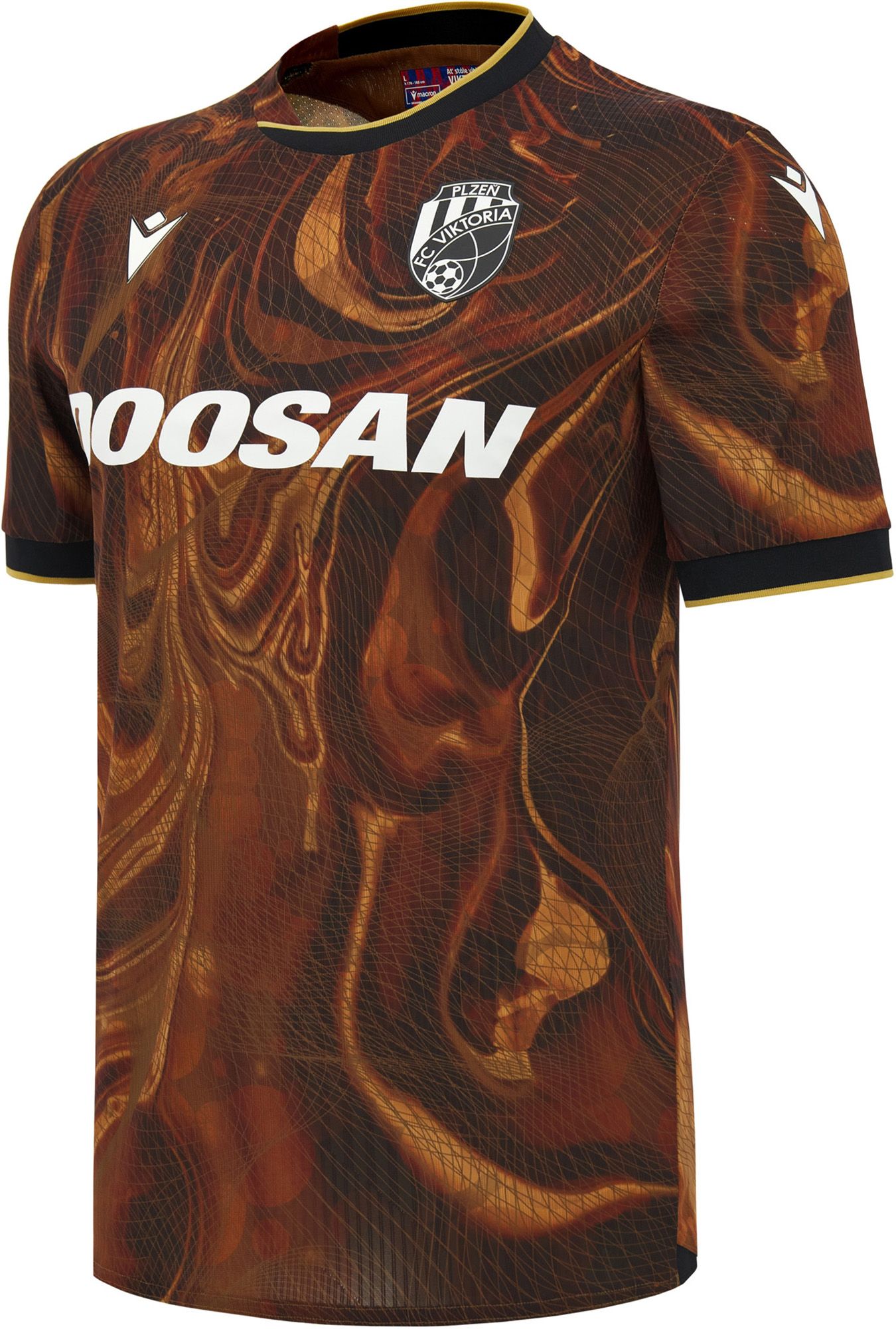 Macron Adult FC Viktoria Plzen 2026 Gold Authentic Away Jersey