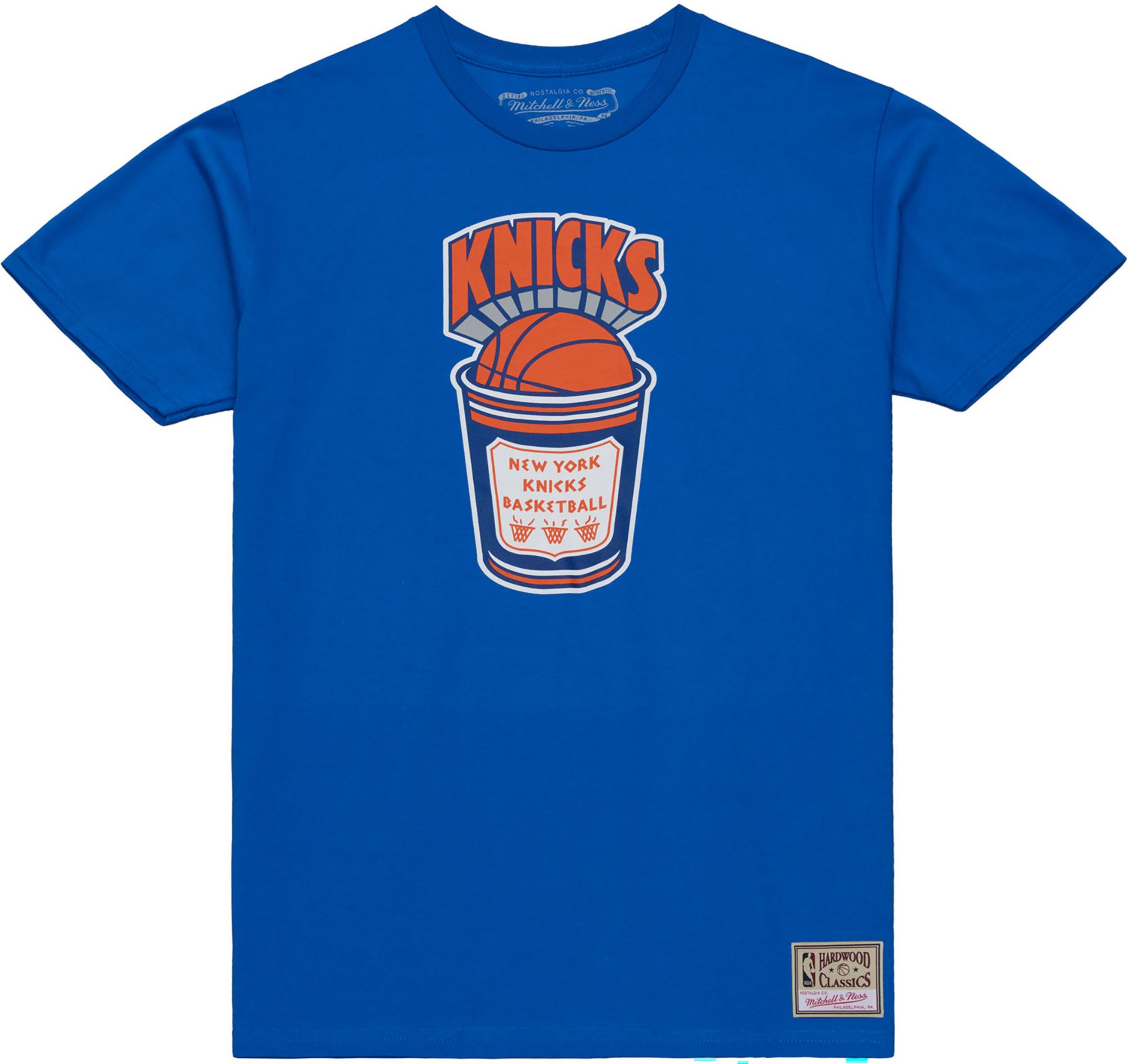 Mitchell & Ness Adult New York Knicks Blue Coffee T-Shirt | Dick's