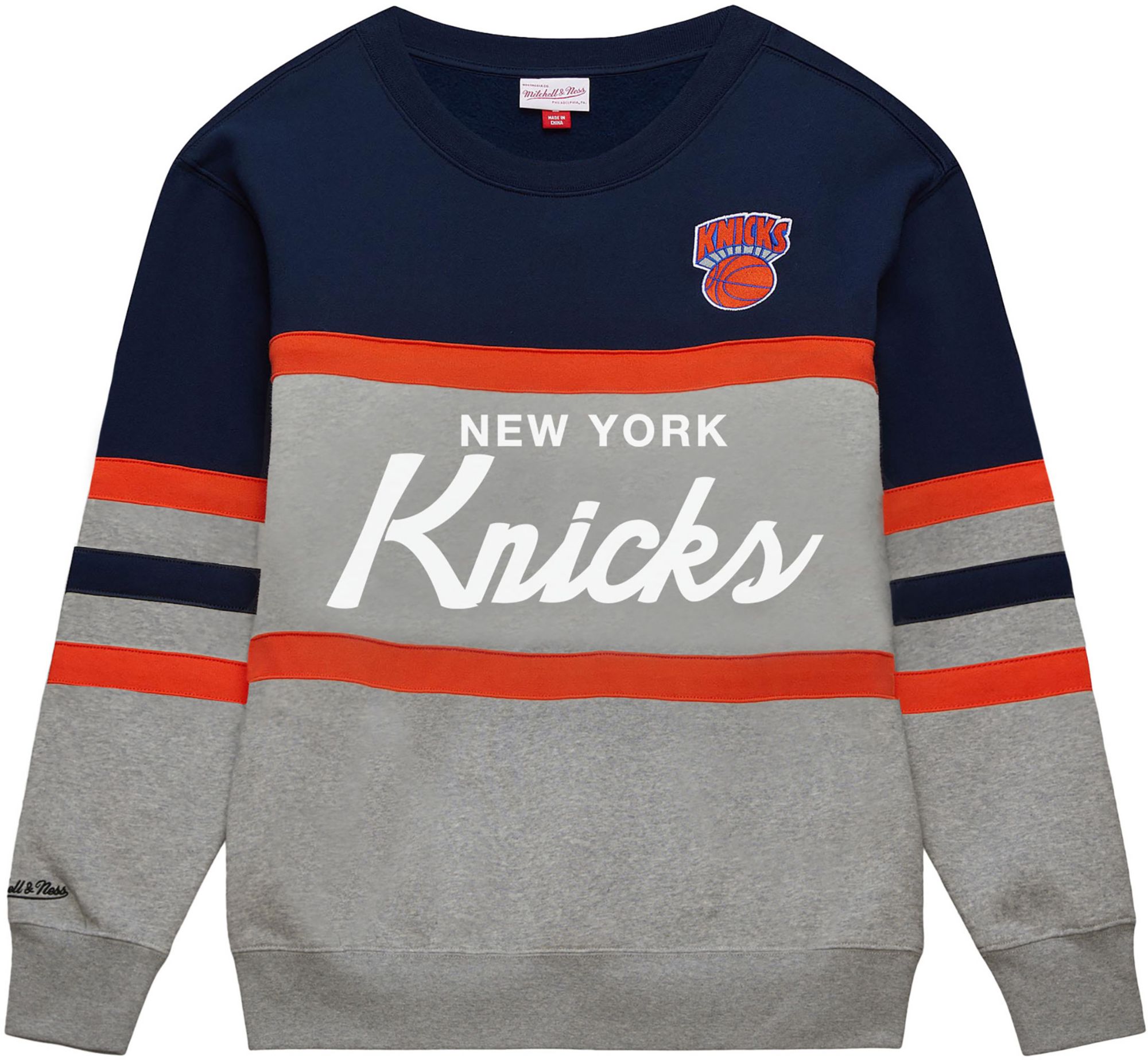 Mitchell & Ness Adult New York Knicks Grey Head Coach Wordmark