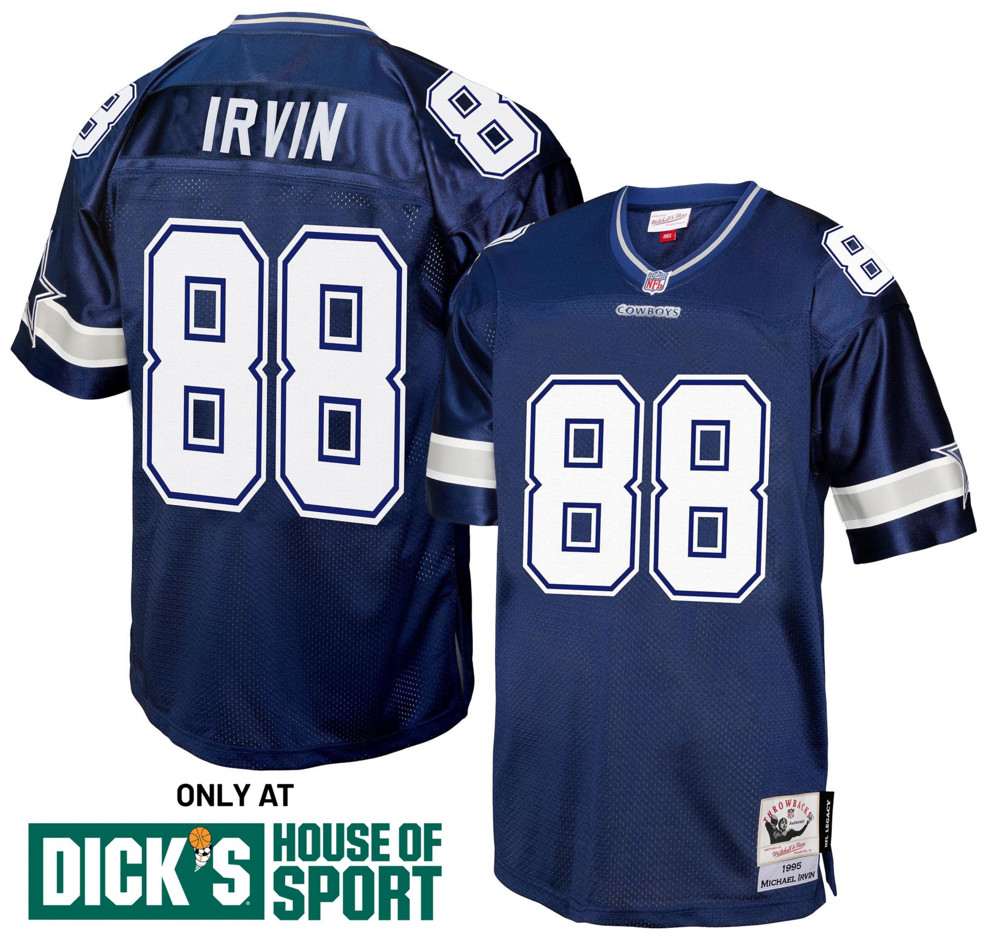 【激レア】NFL mitchell&ness 総刺繍　cowboys 記念モデル Mitchell & Ness Men's Dallas Cowboys Michael Irvin #88 Navy Legacy