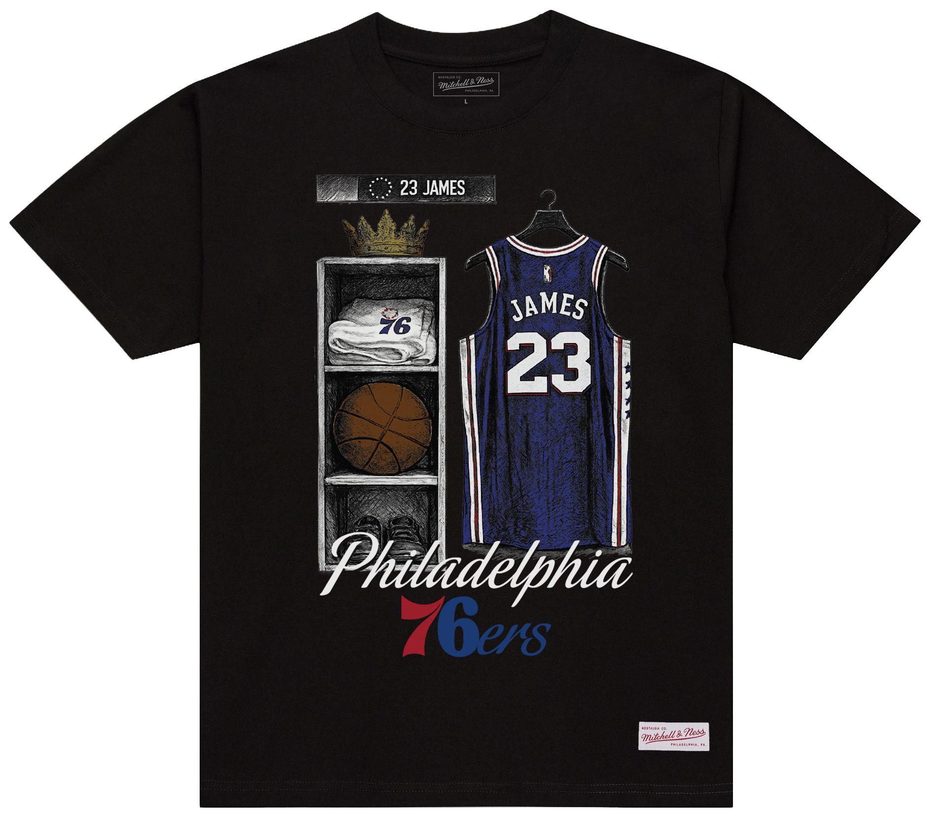 Mitchell & Ness Men's Philadelphia 76ers Lebron James Locker Room