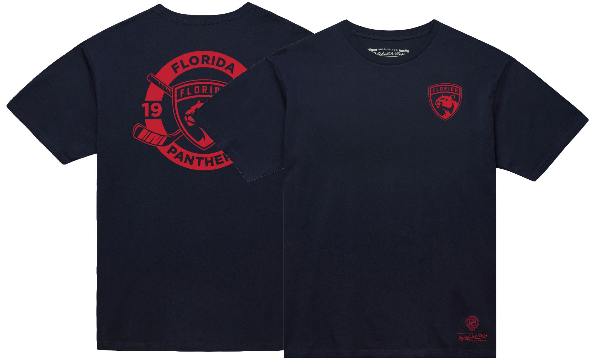 Mitchell & Ness Men's Florida Panthers Navy Penalty Box T-Shirt