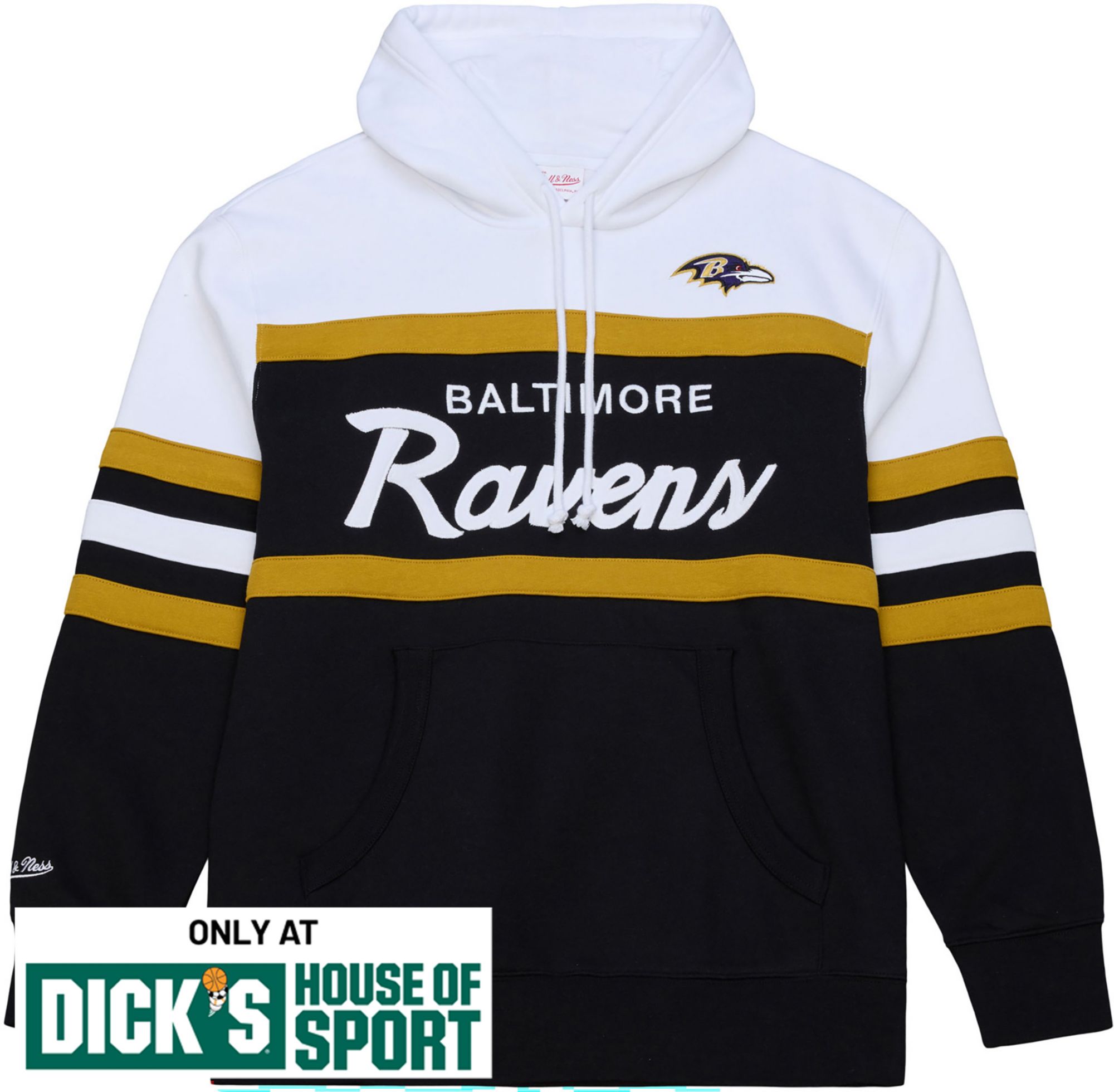 Mitchell & Ness Men's Baltimore Ravens Black Head Coach Hoodie