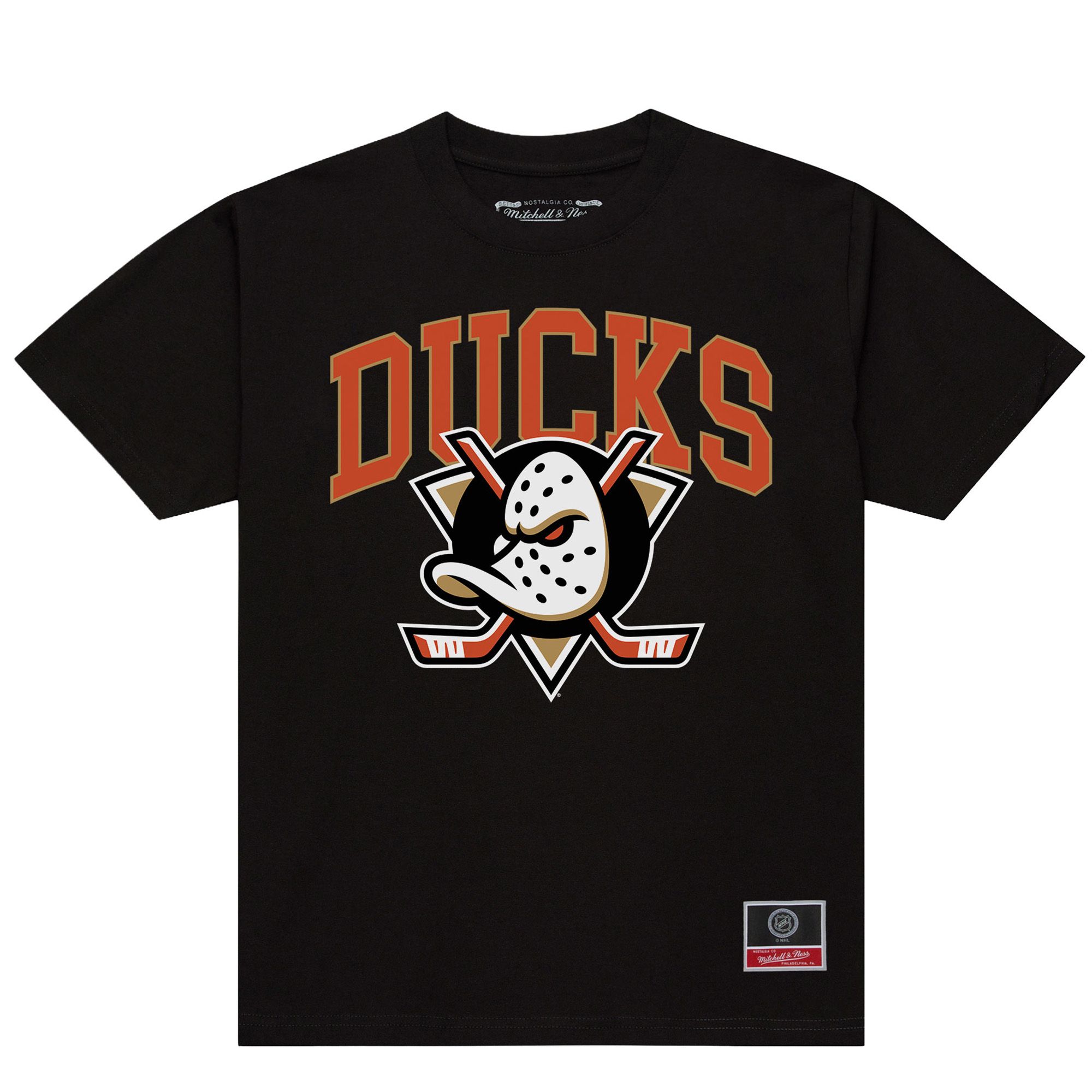Mitchell & Ness Men's Anaheim Ducks Black Arched T-Shirt | Dick's