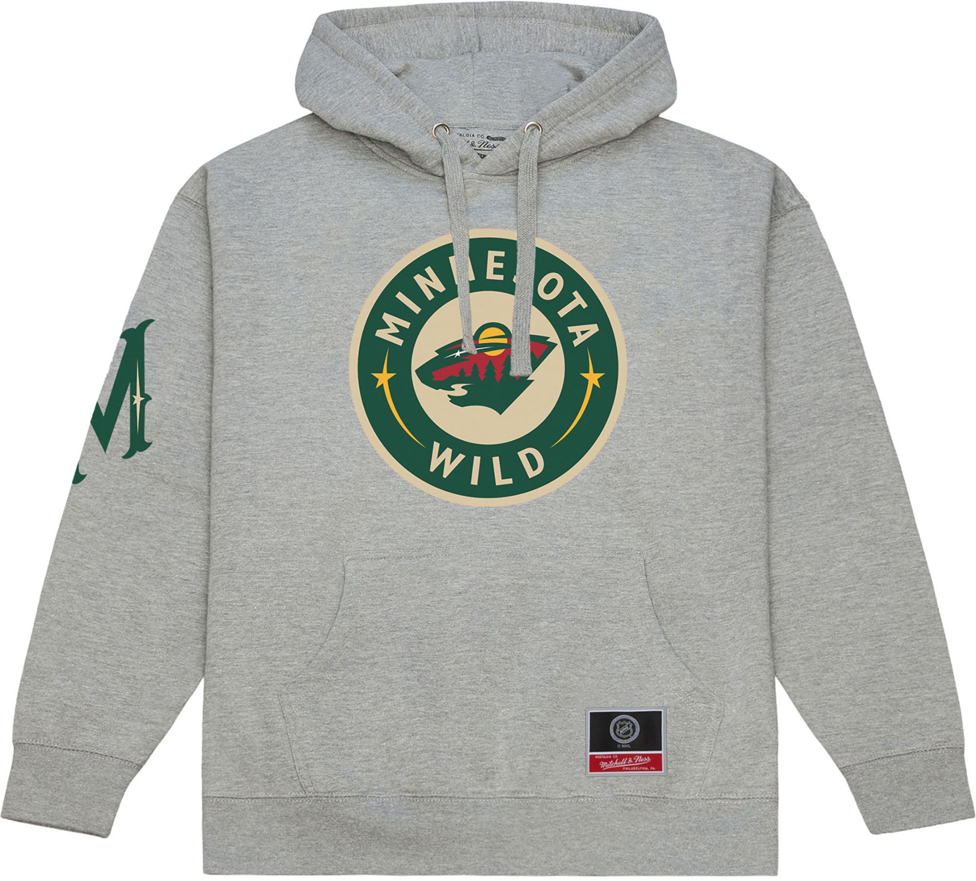 Mitchell & Ness Men's Minnesota Wild Grey Heather Team Up Pullover