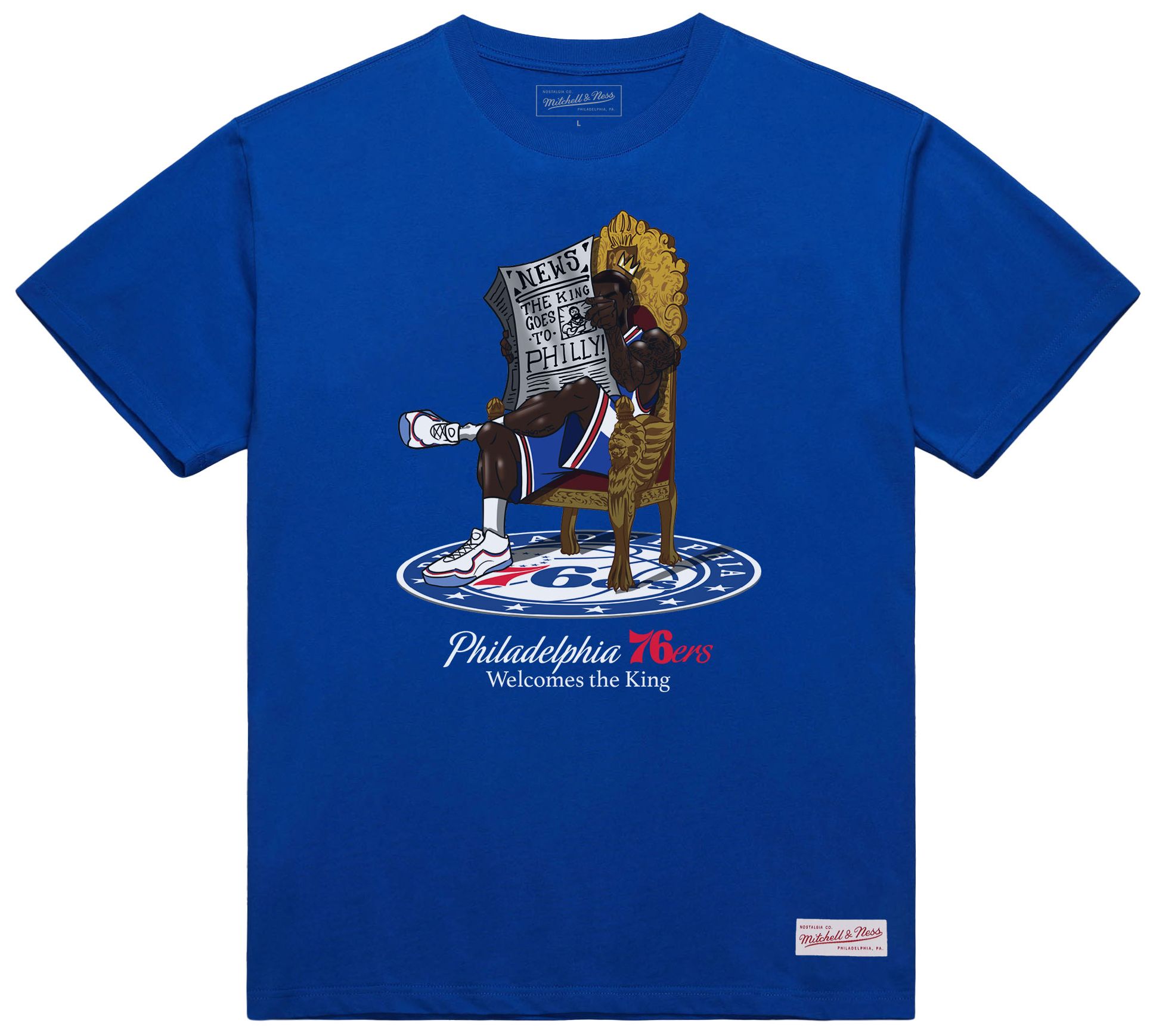 Mitchell & Ness 76ers Tシャツ Mサイズ Mitchell & Ness Men's Philadelphia 76ers Lebron James T-Shirt